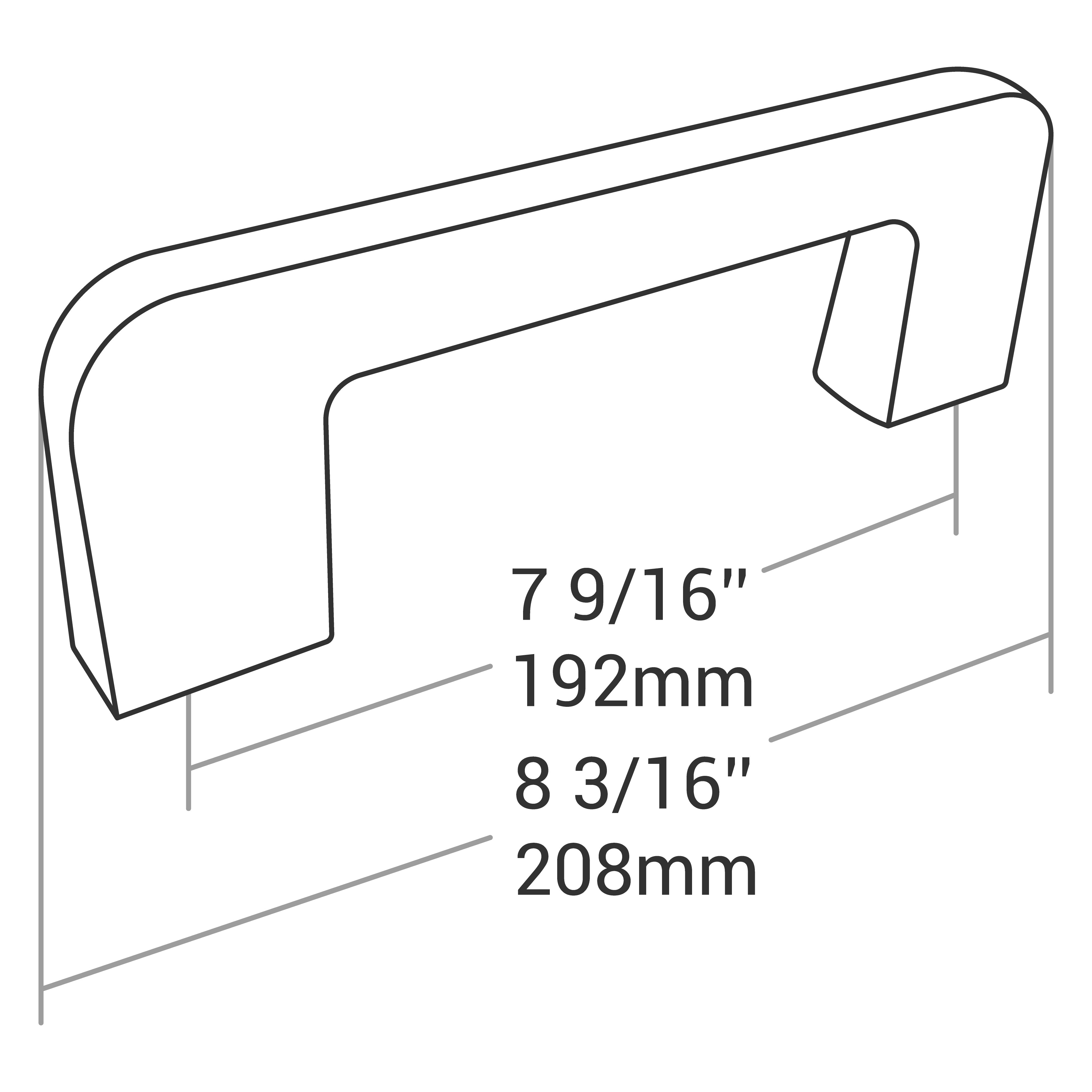 HANDLE MATT BLACK 192MM