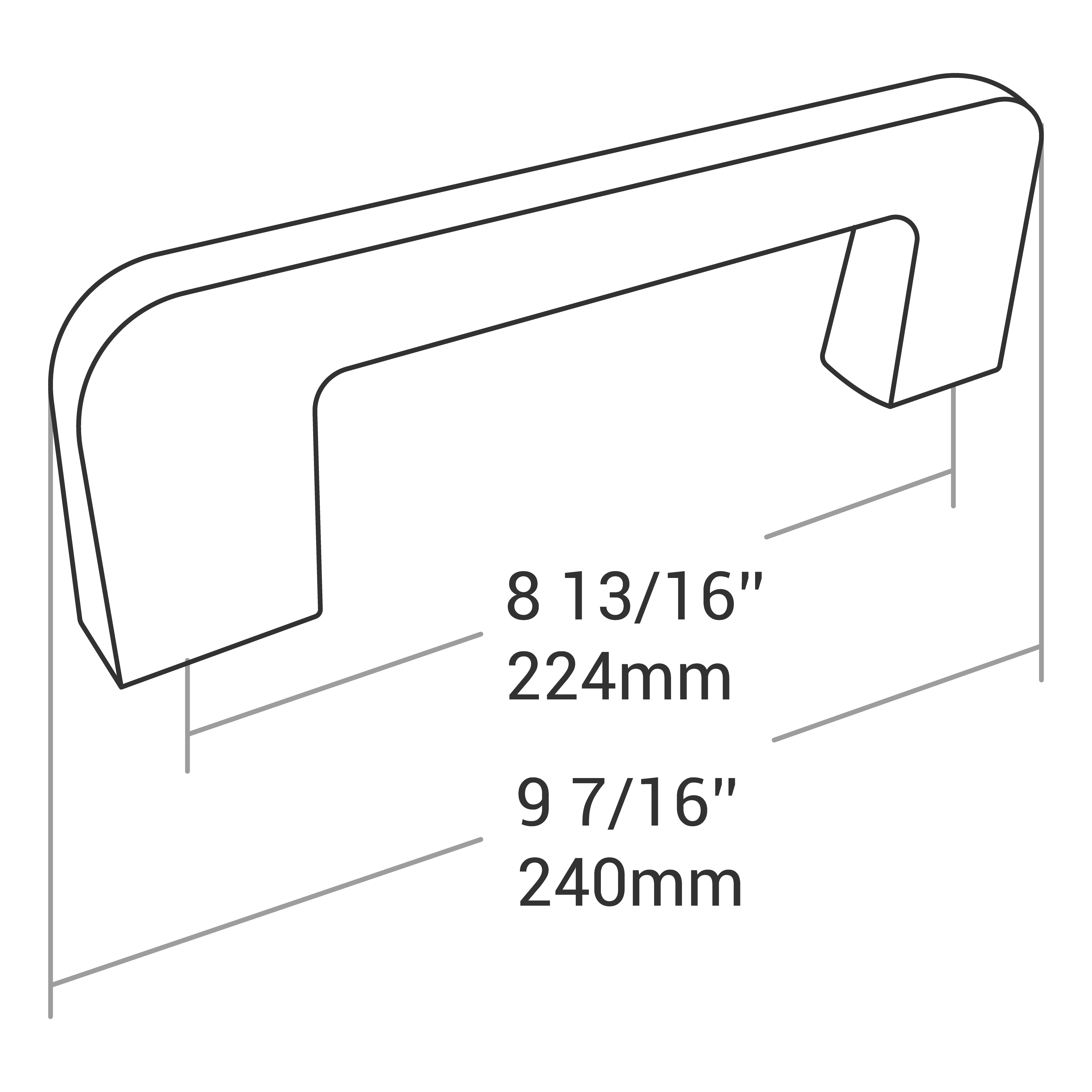 HANDLE MATT BLACK 224MM