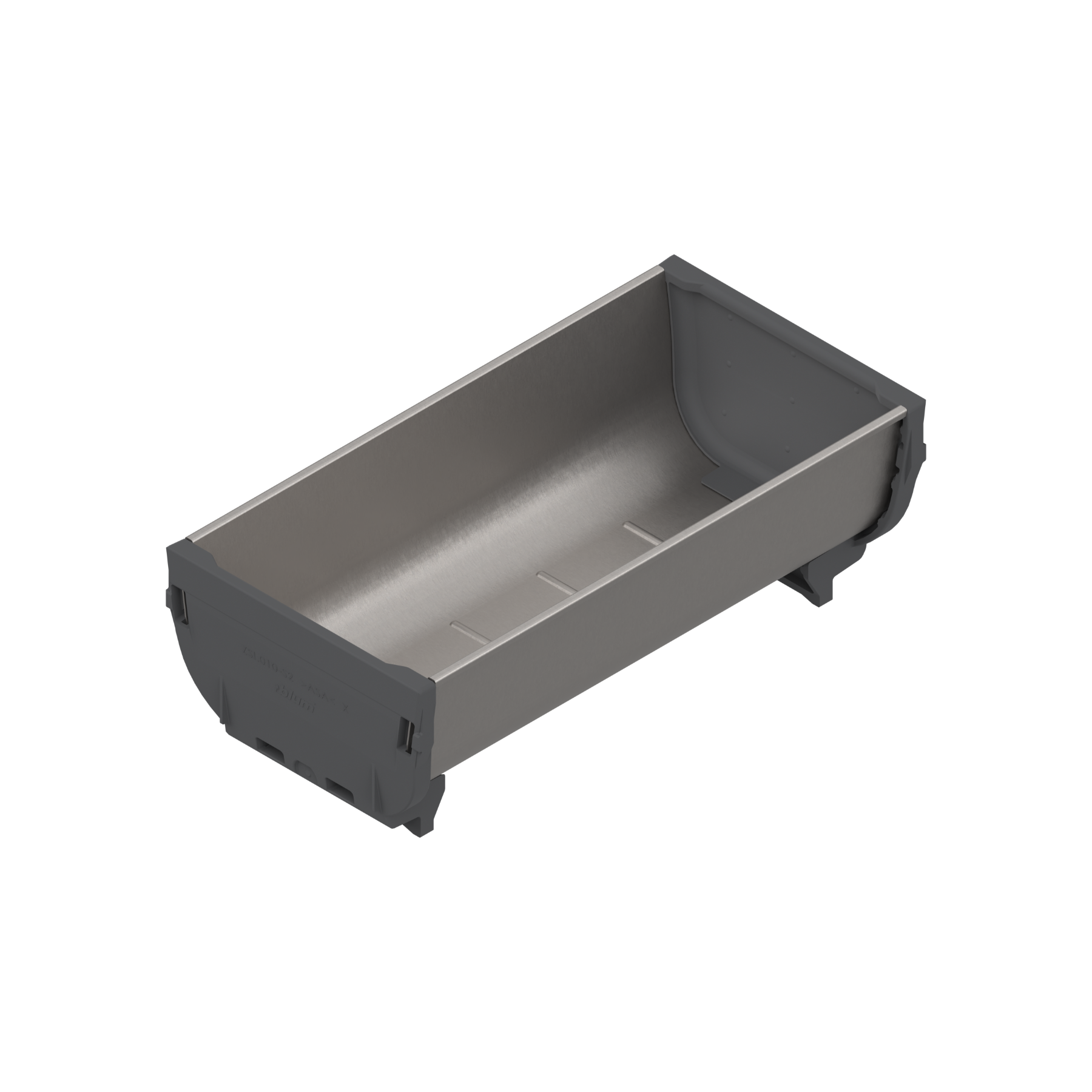 ORGA-LINE for TANDEM drawer runners Individual trays & dividers Double Inox-Brush/Dust Grey
