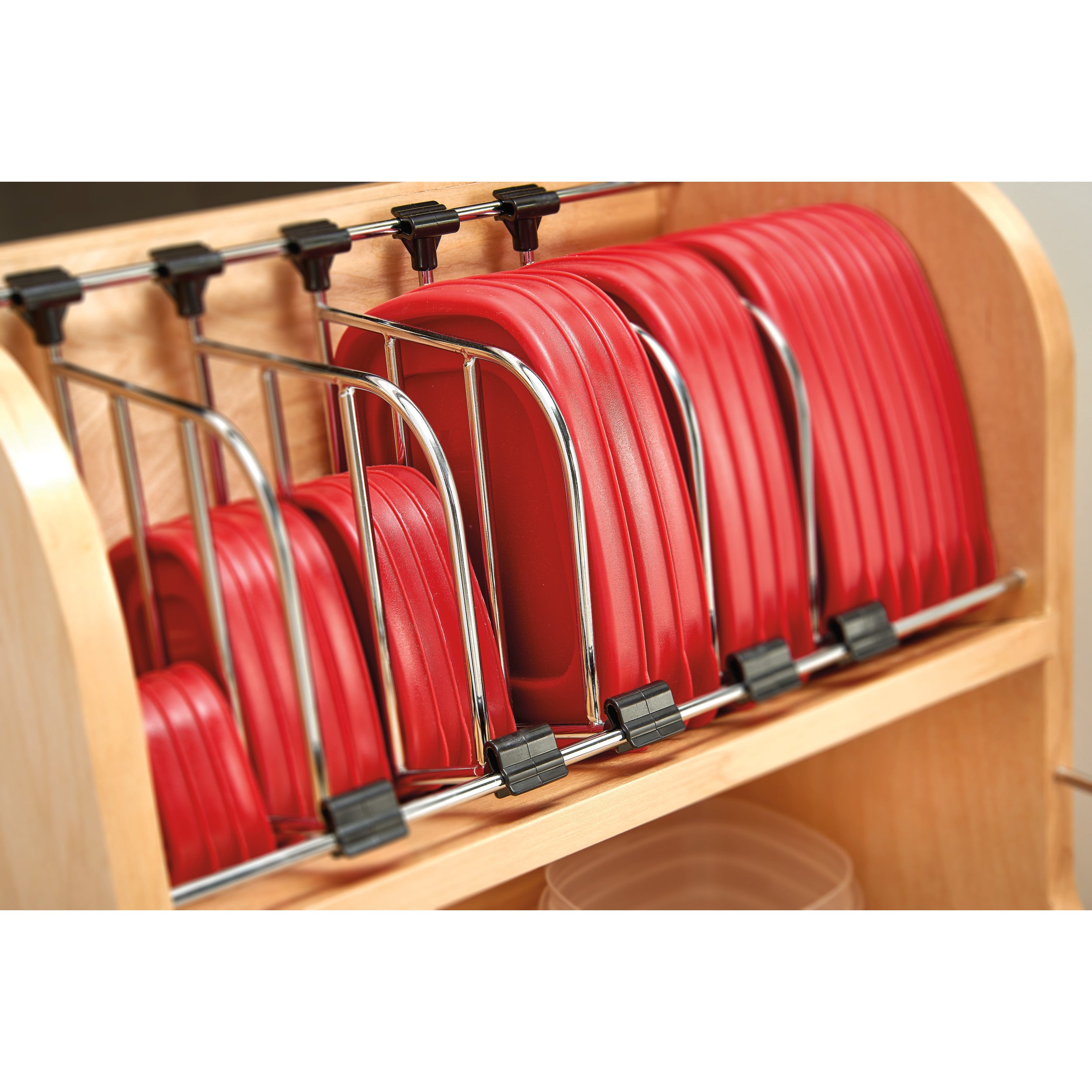 Food Storage Container Organizer Soft Close Natural  20.5 in (521 mm) W x 21.25 in (540 mm) D x 18.88 in (480 mm) H