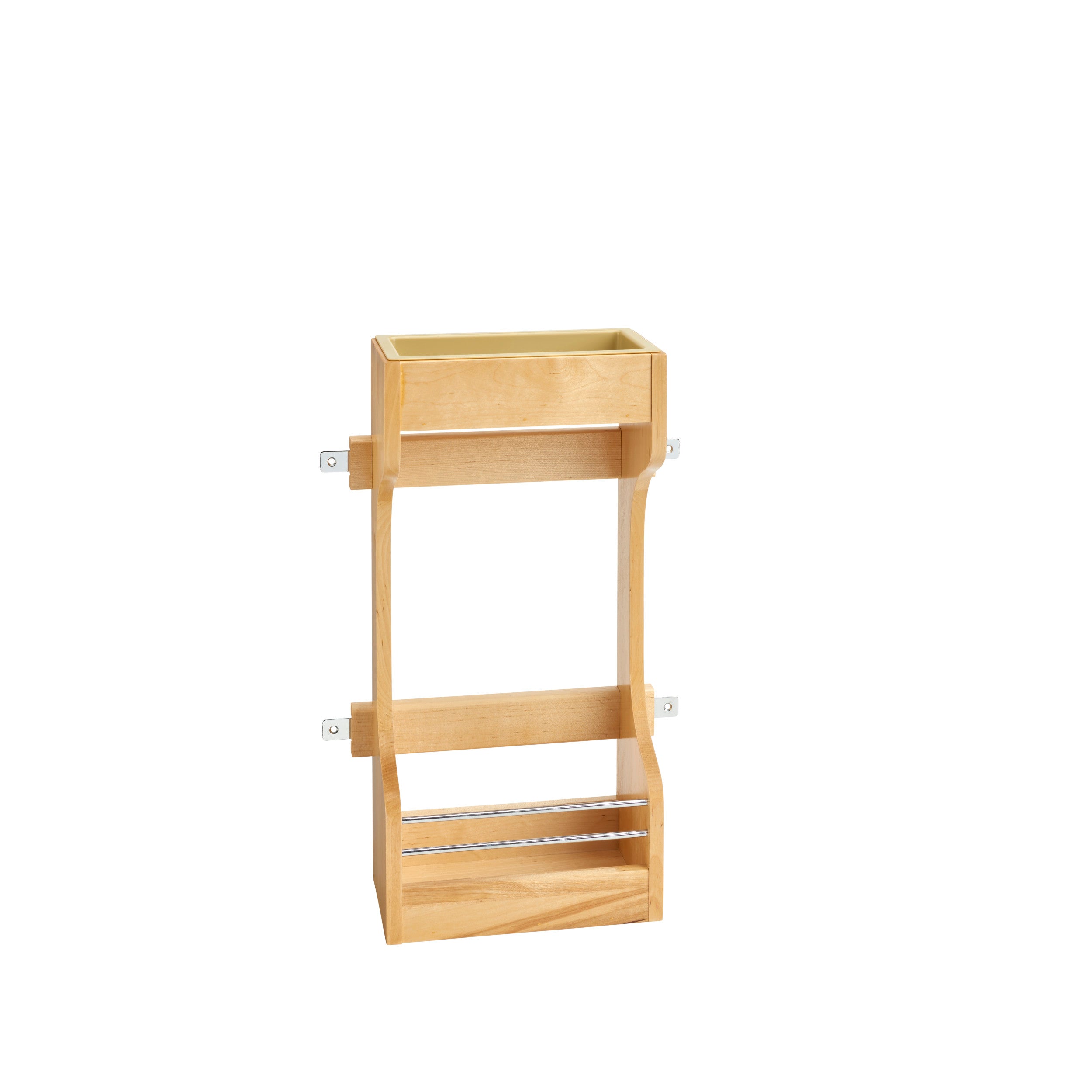Door mount Wood Sink Base Organizer Natural for 30" 10.5 in (267 mm) W x 5 in (127 mm) D x 18.5 in (470 mm) H