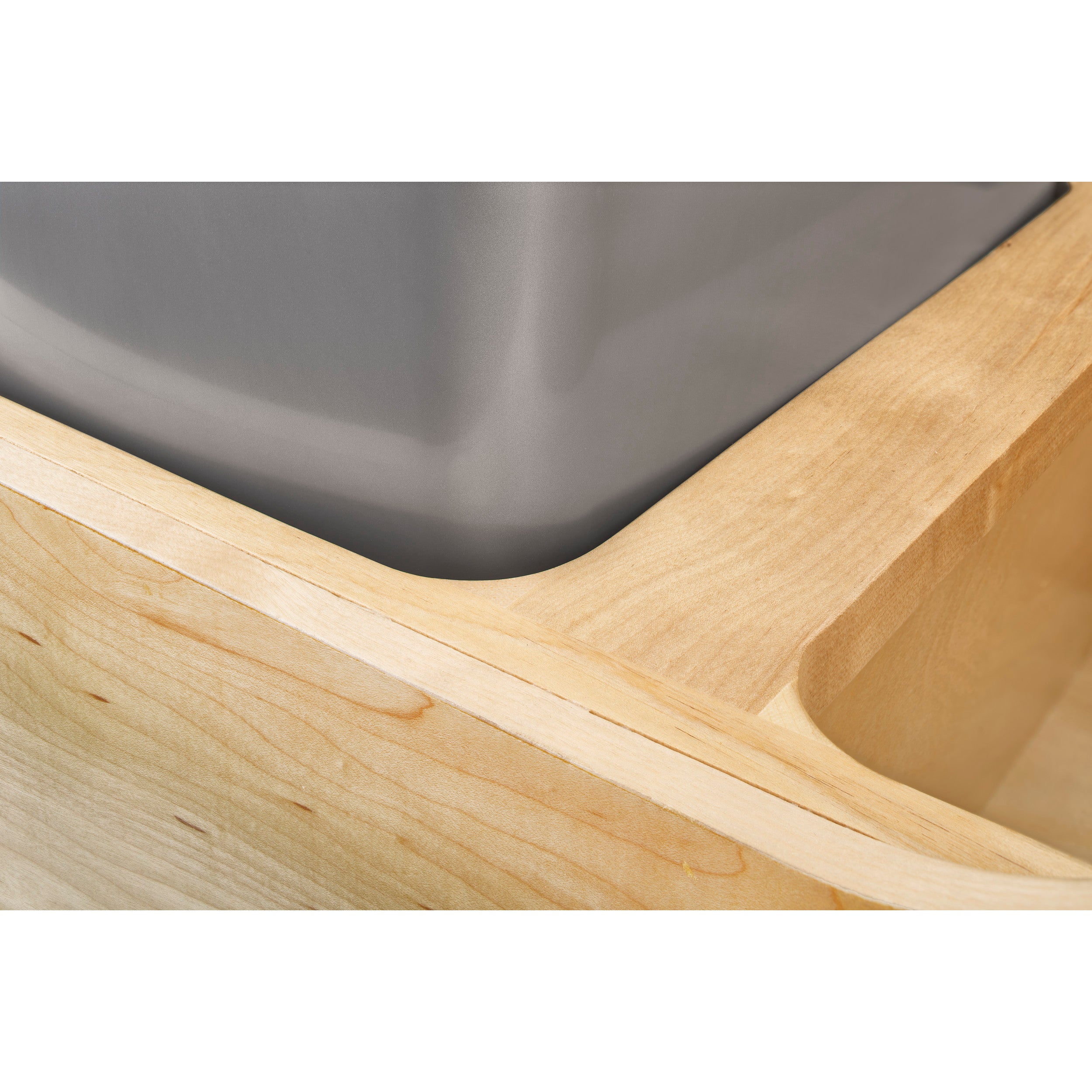 Double 35 Qrt Pull-Out Waste Container Natural  15 in (381 mm) W x 21.67 in (550 mm) D x 20.38 in (518 mm) H