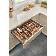 Short Walnut Cutlery Tray Insert Walnut  15.13 in (384 mm) W x 22 in (559 mm) D x 2.38 in (60 mm) H