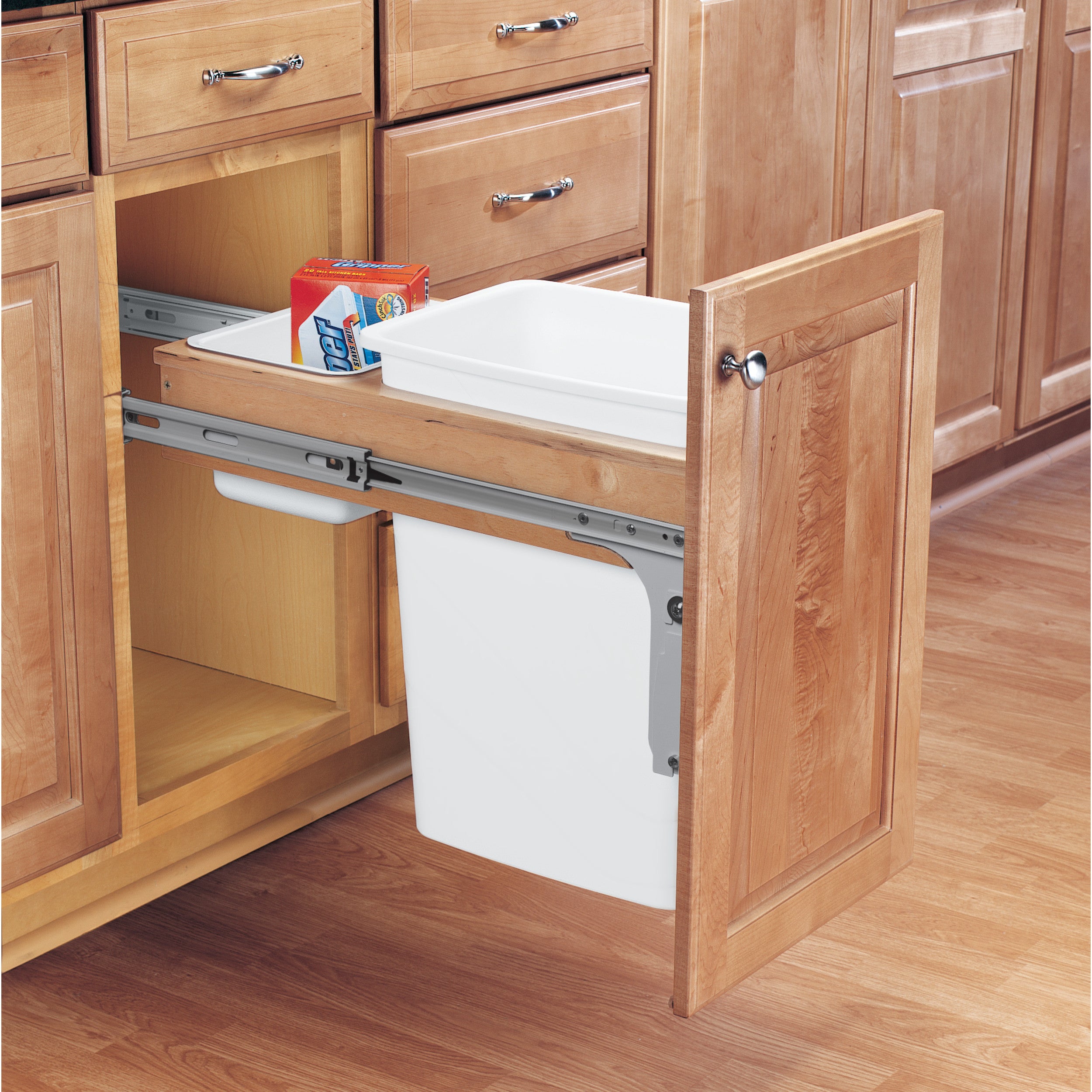 35 Qrt Top mount Waste Container (1-3/4" faceframe) Natural  11.5 in (292 mm) W x 22.25 in (565 mm) D x 17.88 in (454 mm) H