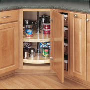 32 in Wood Full Circle Lazy Susans 2-Shelf Natural  32 in (813 mm) W x 32 in (813 mm) D x 26 in (660 mm) H
