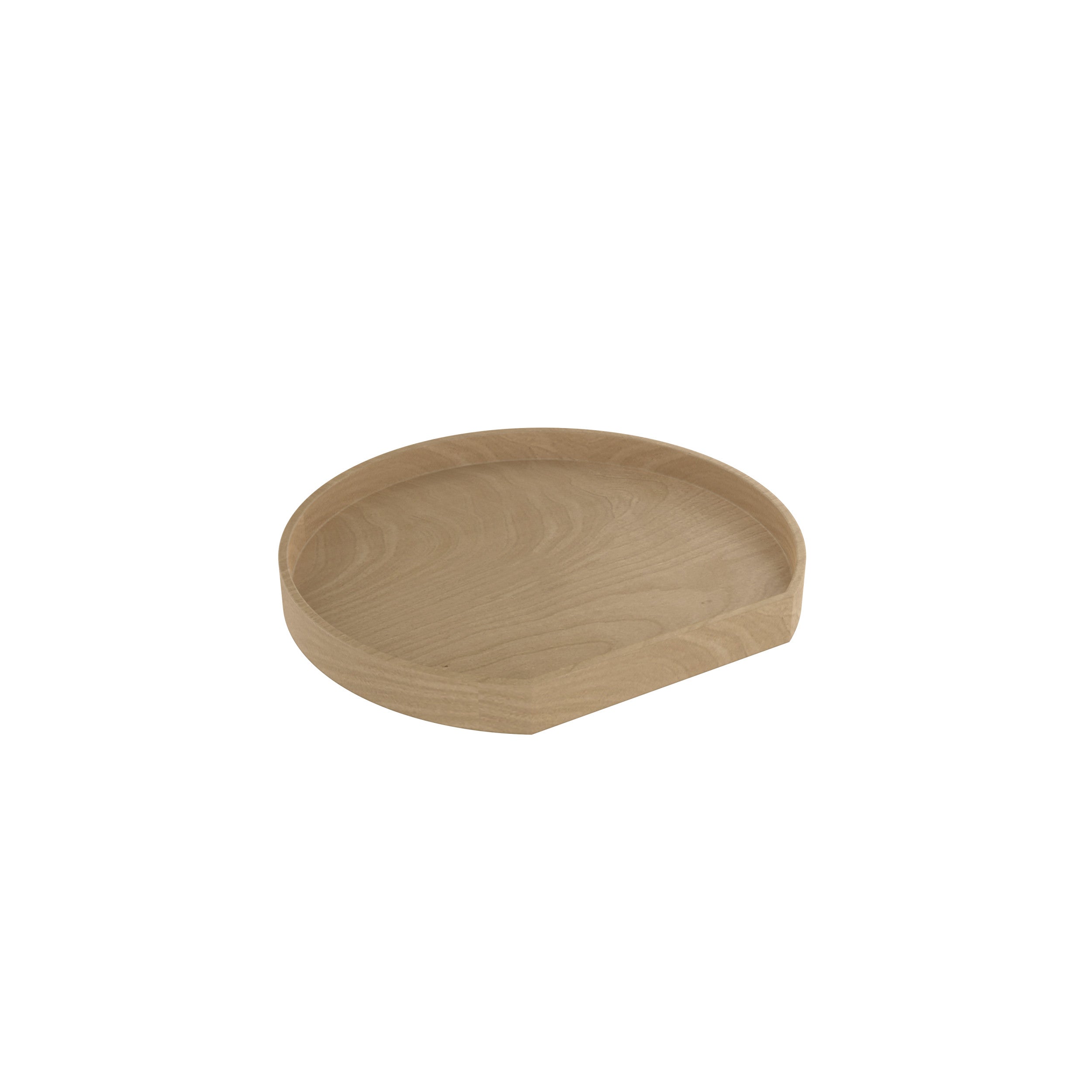 20 in Wood D-Shape Lazy Susan Shelf Only Natural  20 in (508 mm) W x 20 in (508 mm) D x 1.63 in (41 mm) H