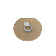 22 in Wood D-Shape Lazy Susan w/Swivel Bearing Natural  22 in (559 mm) W x 22 in (559 mm) D x 2.38 in (60 mm) H