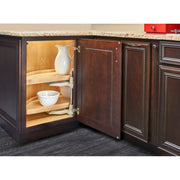 35 in Wood Half Moon Lazy Susans 2-Tier Natural  15 in (381 mm) W x 35 in (889 mm) D x 18 in (457 mm) H