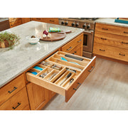33 in 2-Tiered Cutlery Drawer Soft Close Natural  32.95 in (837 mm) W x 22.19 in (564 mm) D x 4.41 in (112 mm) H