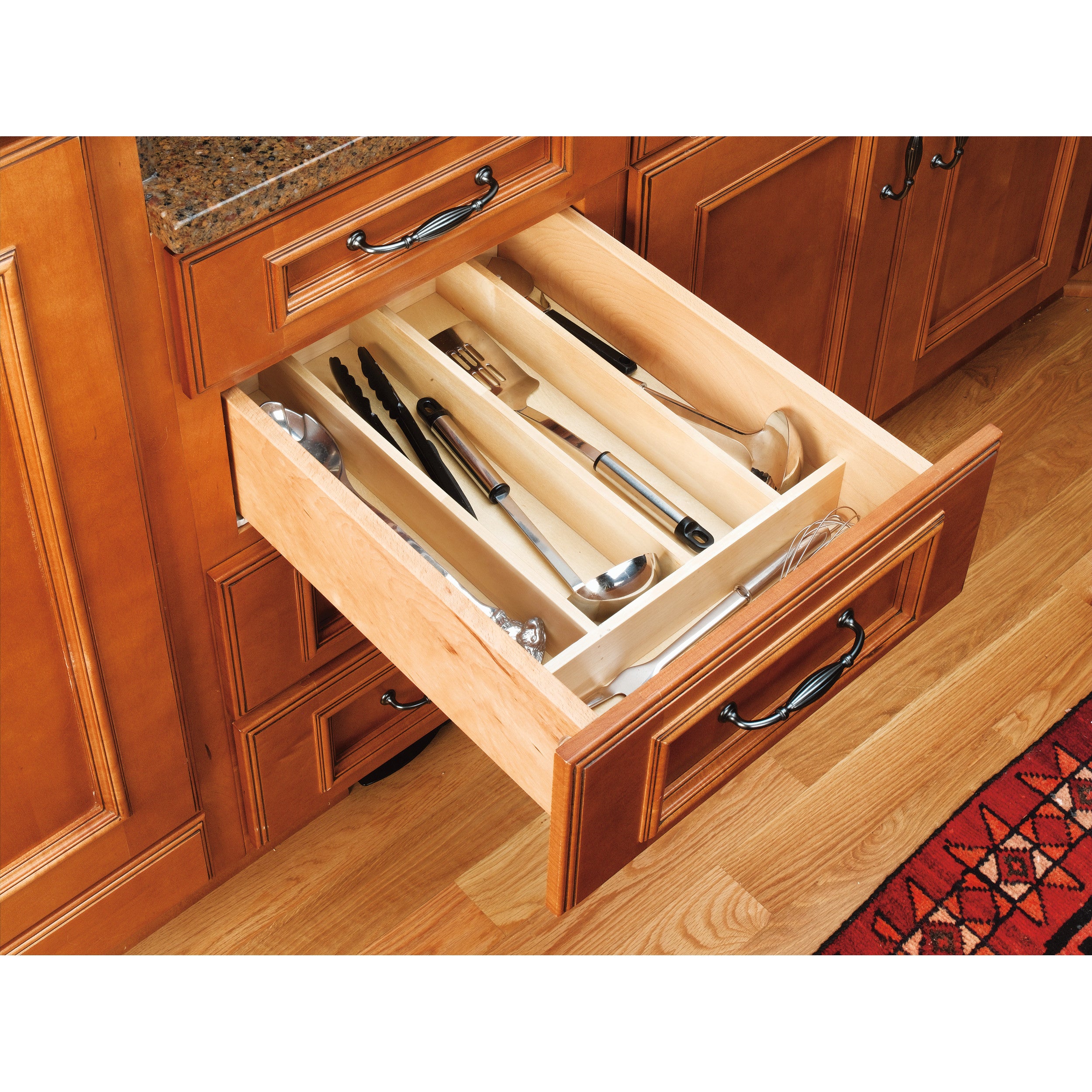 18.5 in Shallow Wood Utility Tray Insert Natural  18.5 in (470 mm) W x 22 in (559 mm) D x 2.38 in (60 mm) H