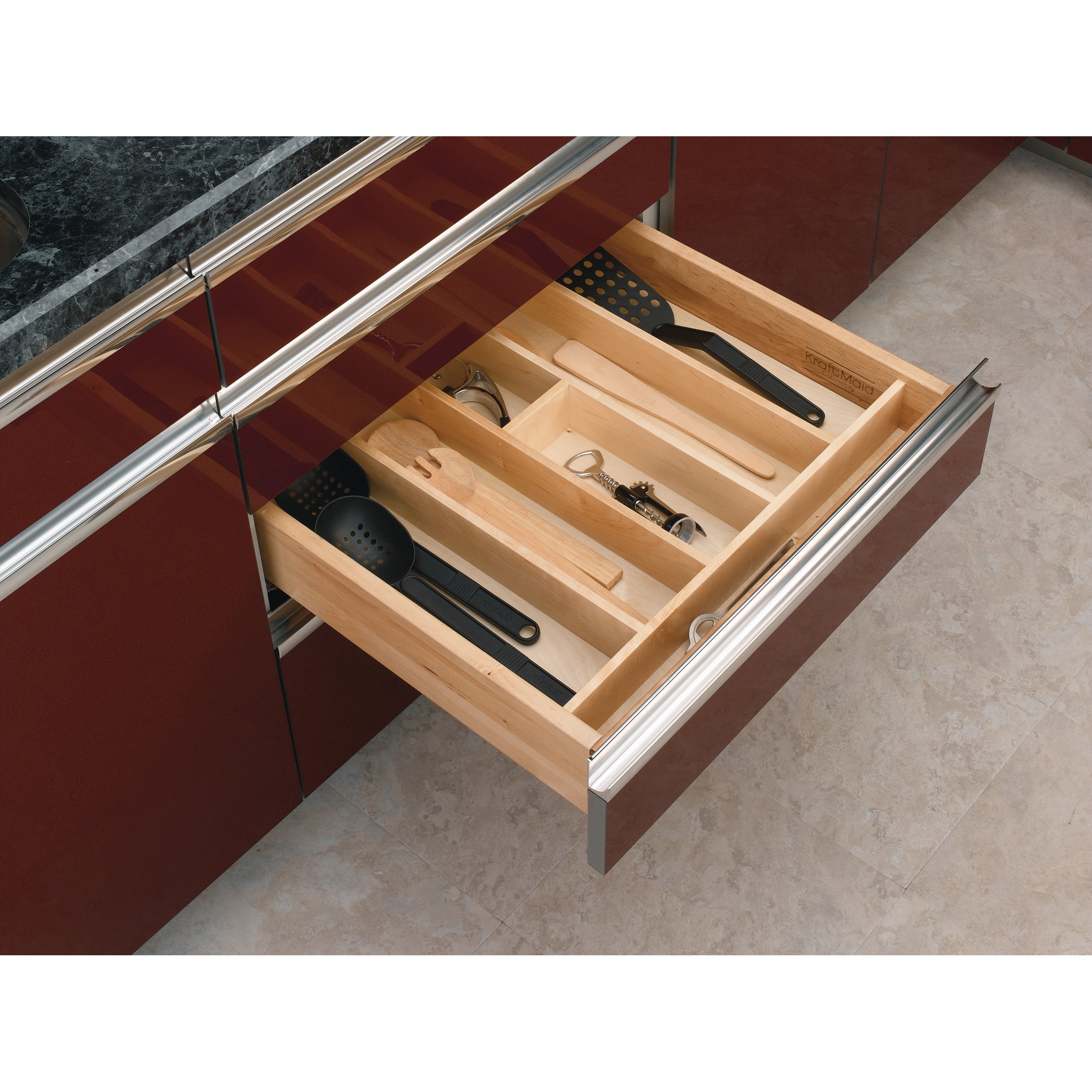 33 in Tall Wood Utility Tray Insert Natural  33.13 in (842 mm) W x 22 in (559 mm) D x 2.88 in (73 mm) H