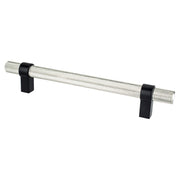 Radial Reign 160mm CC Brushed Nickel Bar and Matte Black Posts Pull