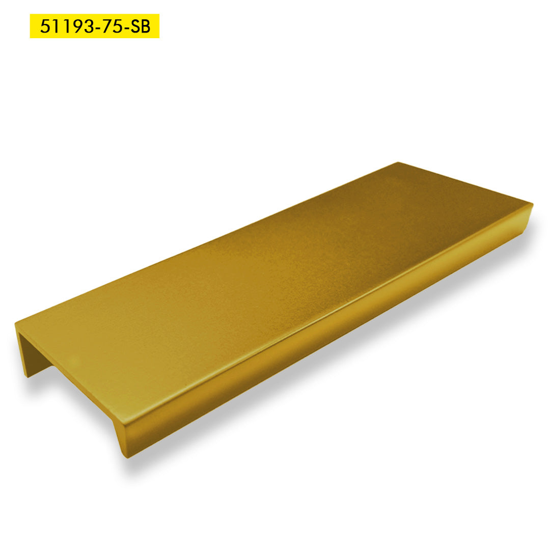 HANDLE FINGER TIP O/A 75MM SATIN BRASS – Imeca.com