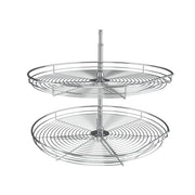 32" D-Shape Chrome Lazy Susan -Single (32" W x 20-1/4" D x 26" - 32" H)