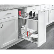 Two-Tier Knife Organizer with Blum Soft-Close Gray  11.75 in (298 mm) W x 21.69 in (551 mm) D x 24 in (610 mm) H