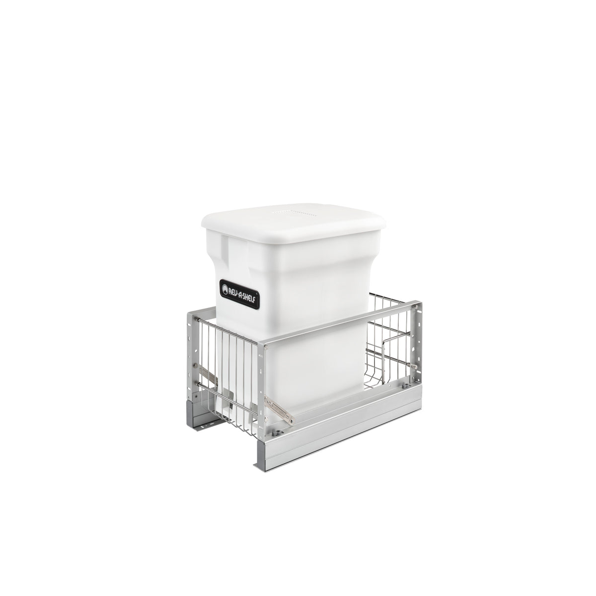 Compost Pull Out Aluminum Pull-Out White Compost bin White 10.81 in (275 mm) W x 18 in ...