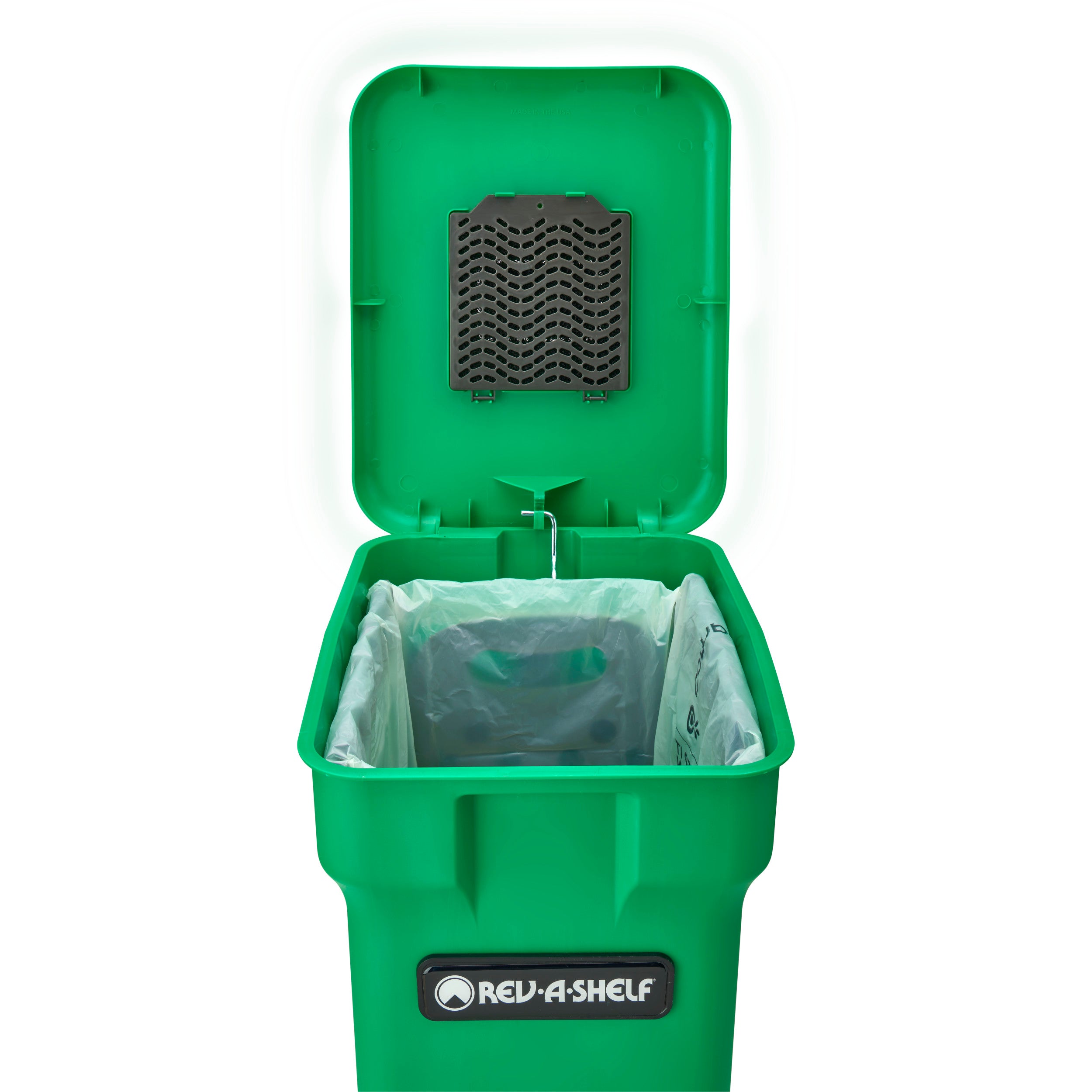 Aluminum Pull-Out White Compost bin White  10.81 in (275 mm) W x 18 in (457 mm) D x 18.06 in (459 mm) H