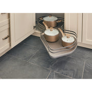 18 in Single-Tier Organizer for a Blind Left Gray  37.6 in (955 mm) W x 21.55 in (547 mm) D x 6.5 in (165 mm) H