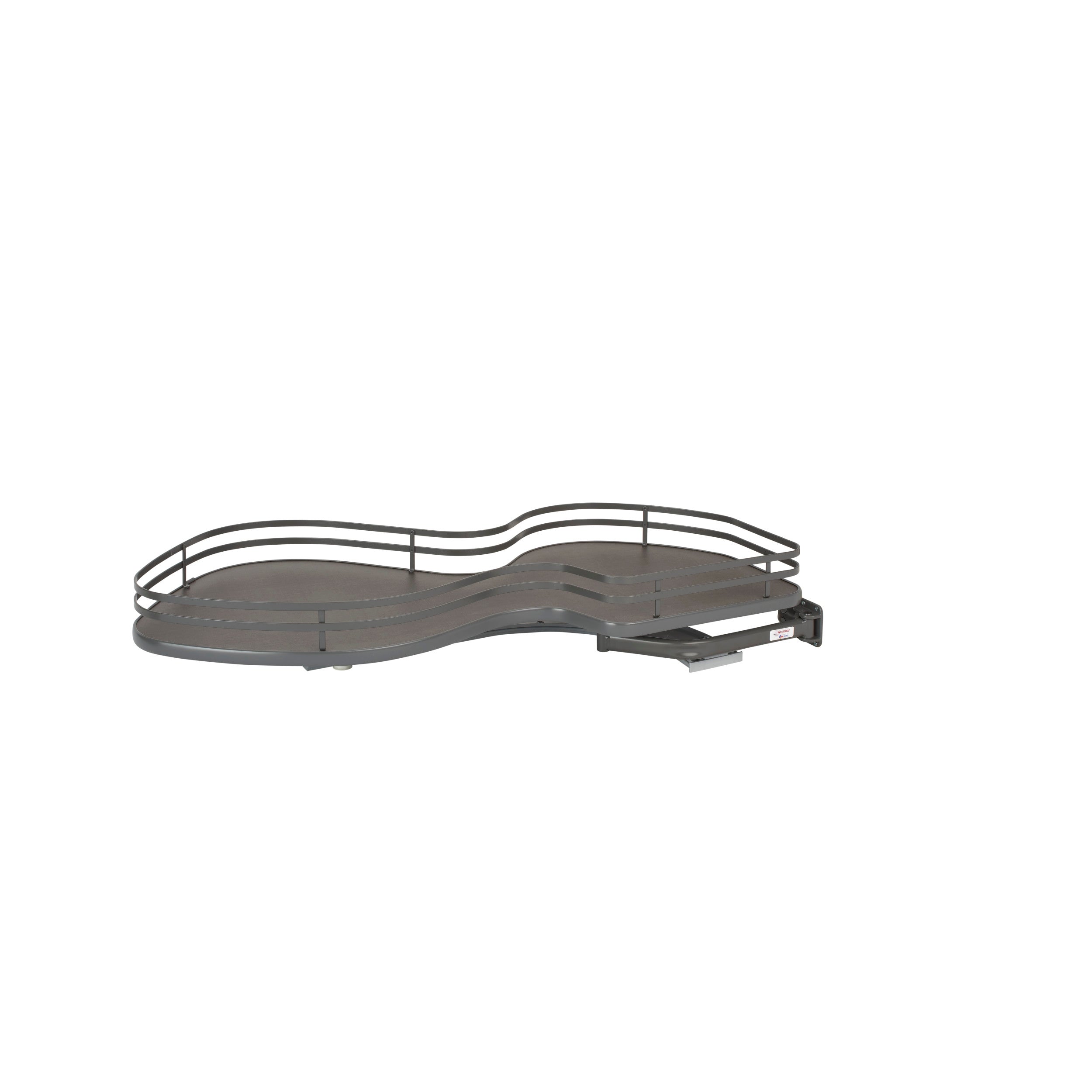 18 in Single-Tier Organizer for a Blind Left Gray  37.6 in (955 mm) W x 21.55 in (547 mm) D x 6.5 in (165 mm) H