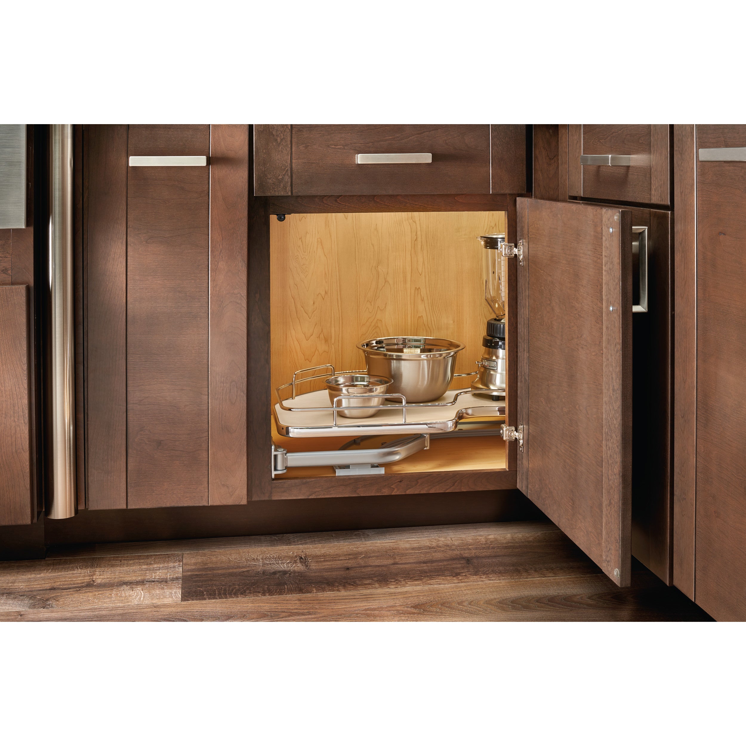 18 in Single-Tier Organizer for a Blind Left Gray  37.63 in (956 mm) W x 21.56 in (548 mm) D x 6.5 in (165 mm) H