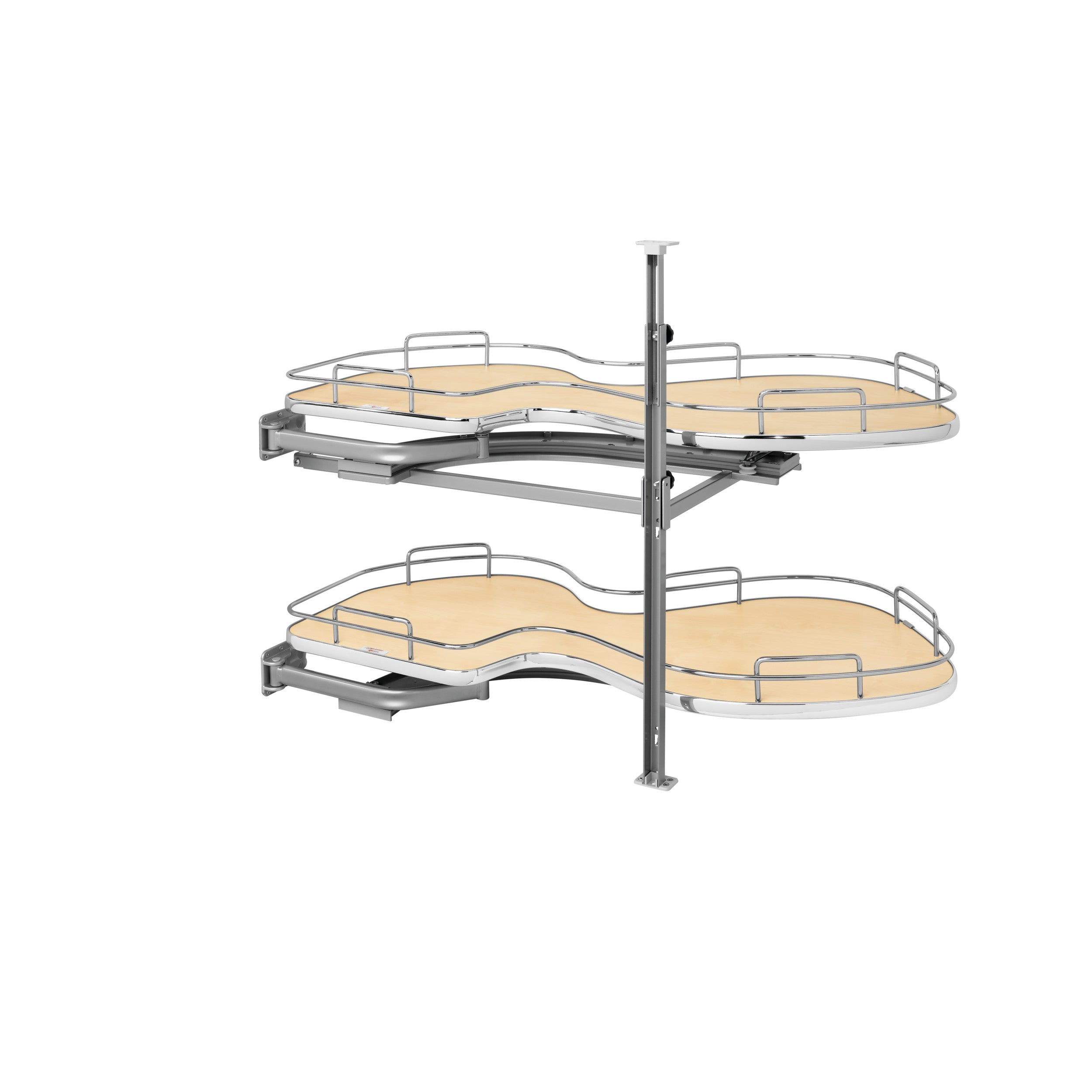 18 in Two-Tier Organizer for a Blind Right Natural  37.63 in (956 mm) W x 21.56 in (548 mm) D x 24.44 in (621 mm) H
