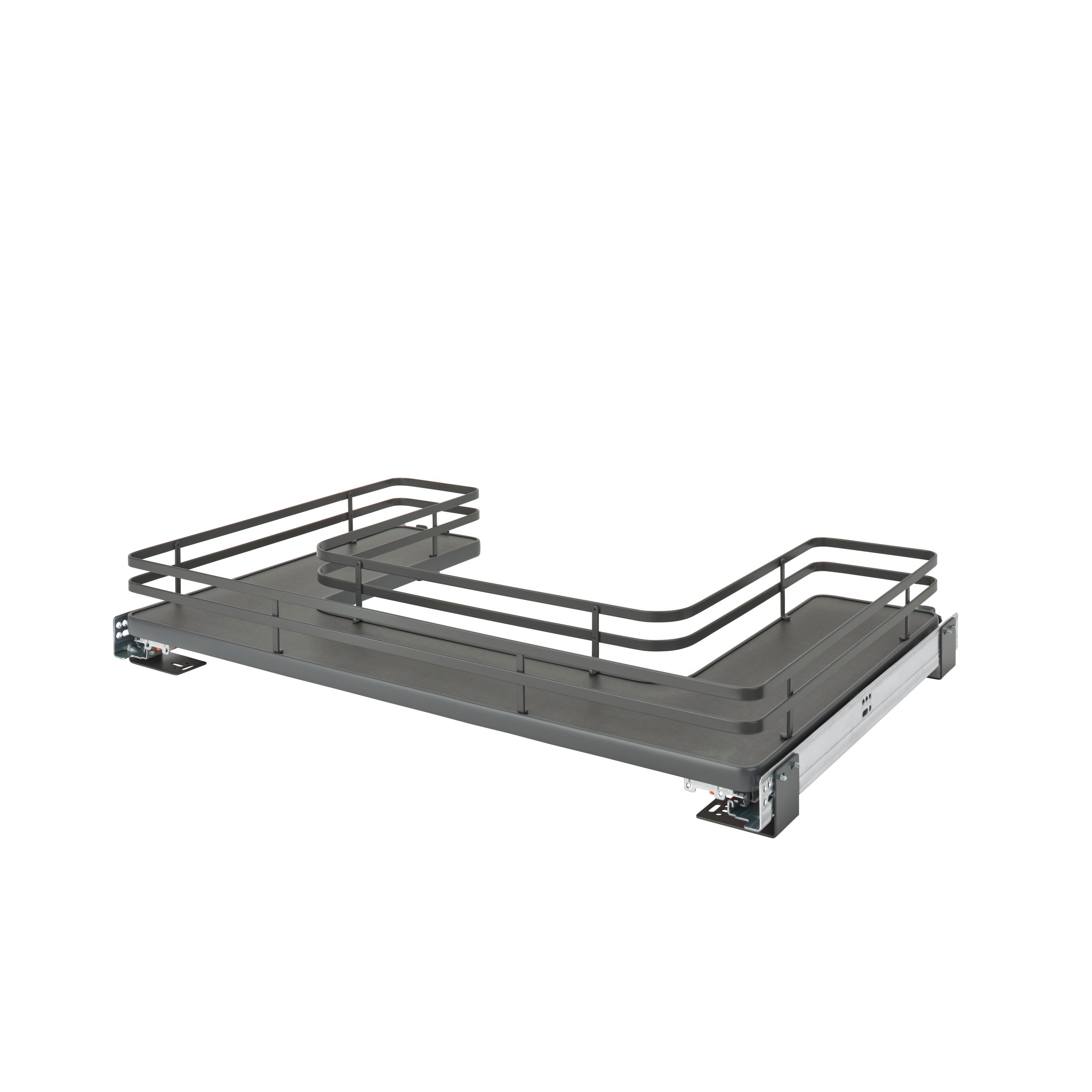33 in Orion Gray U-Shaped Solid Bottom Pull Out w/ Soft-Close Gray  32.69 in (830 mm) W x 21.69 in (551 mm) D x 5.75 in (146 mm) H