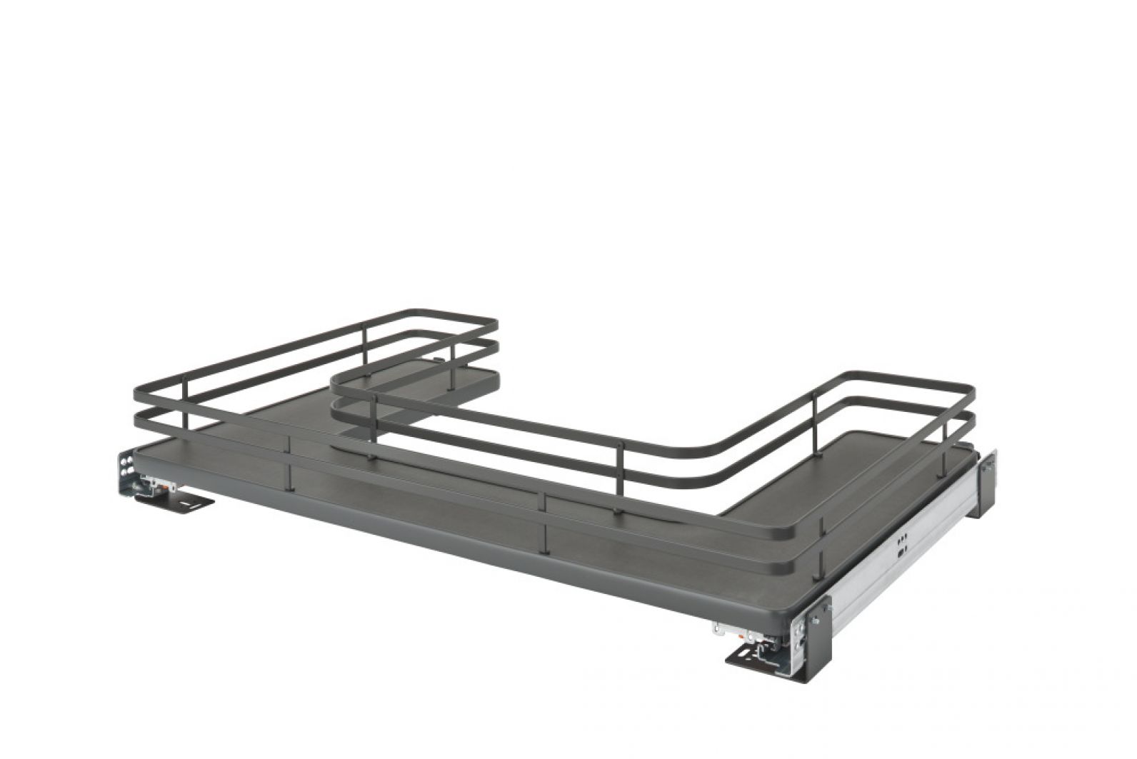 33 in Orion Gray U-Shaped Solid Bottom Pull Out w/ Soft-Close Gray  32.69 in (830 mm) W x 21.69 in (551 mm) D x 5.75 in (146 mm) H