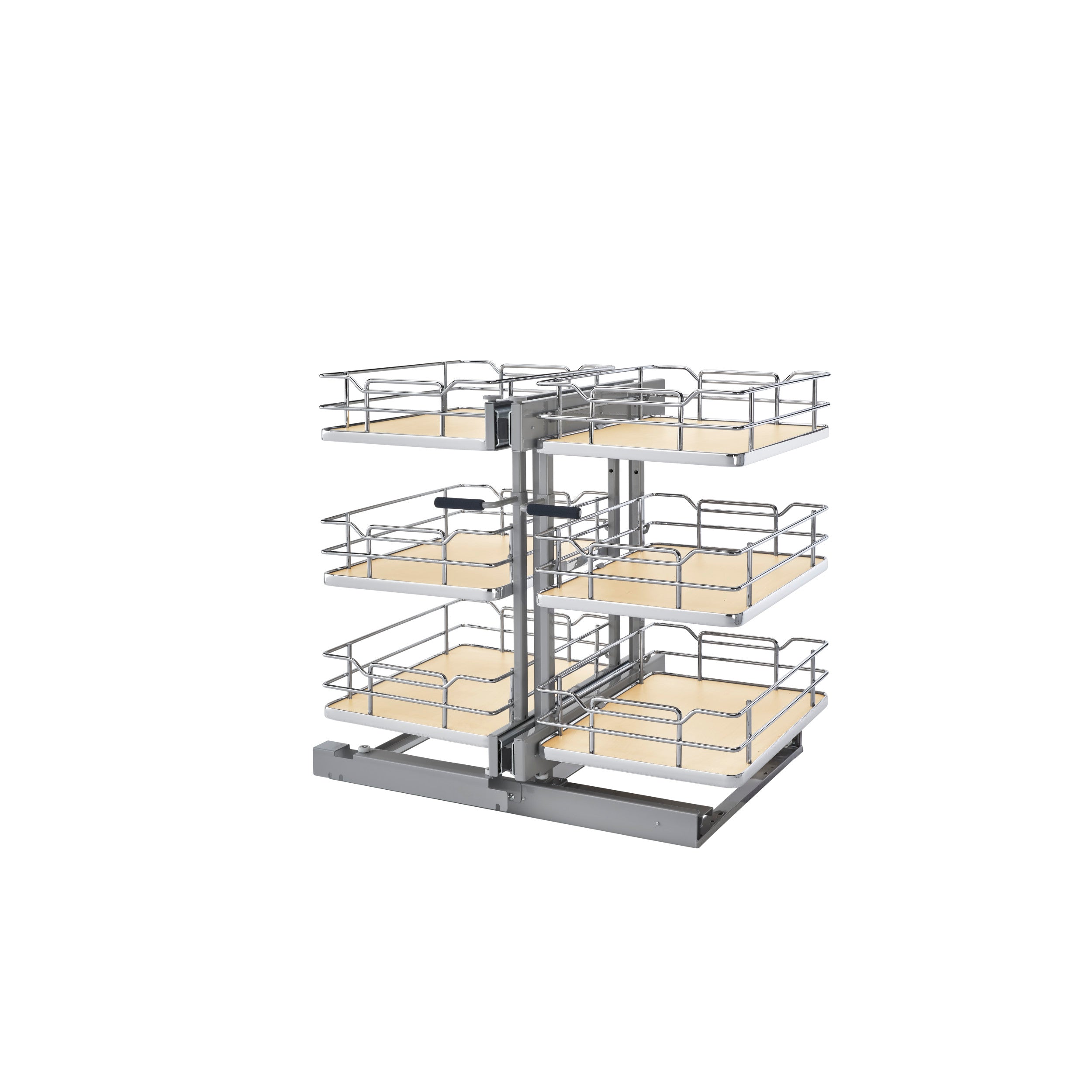 15 in. Maple Three-Tier Organizer w/Soft-Close Natural  26.25 in (667 mm) W x 20.25 in (514 mm) D x 24 in (610 mm) H