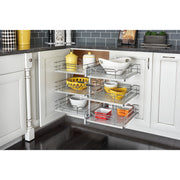 18 in. Gray Three-Tier Organizer w/Soft-Close Gray  32.25 in (819 mm) W x 20.25 in (514 mm) D x 24 in (610 mm) H