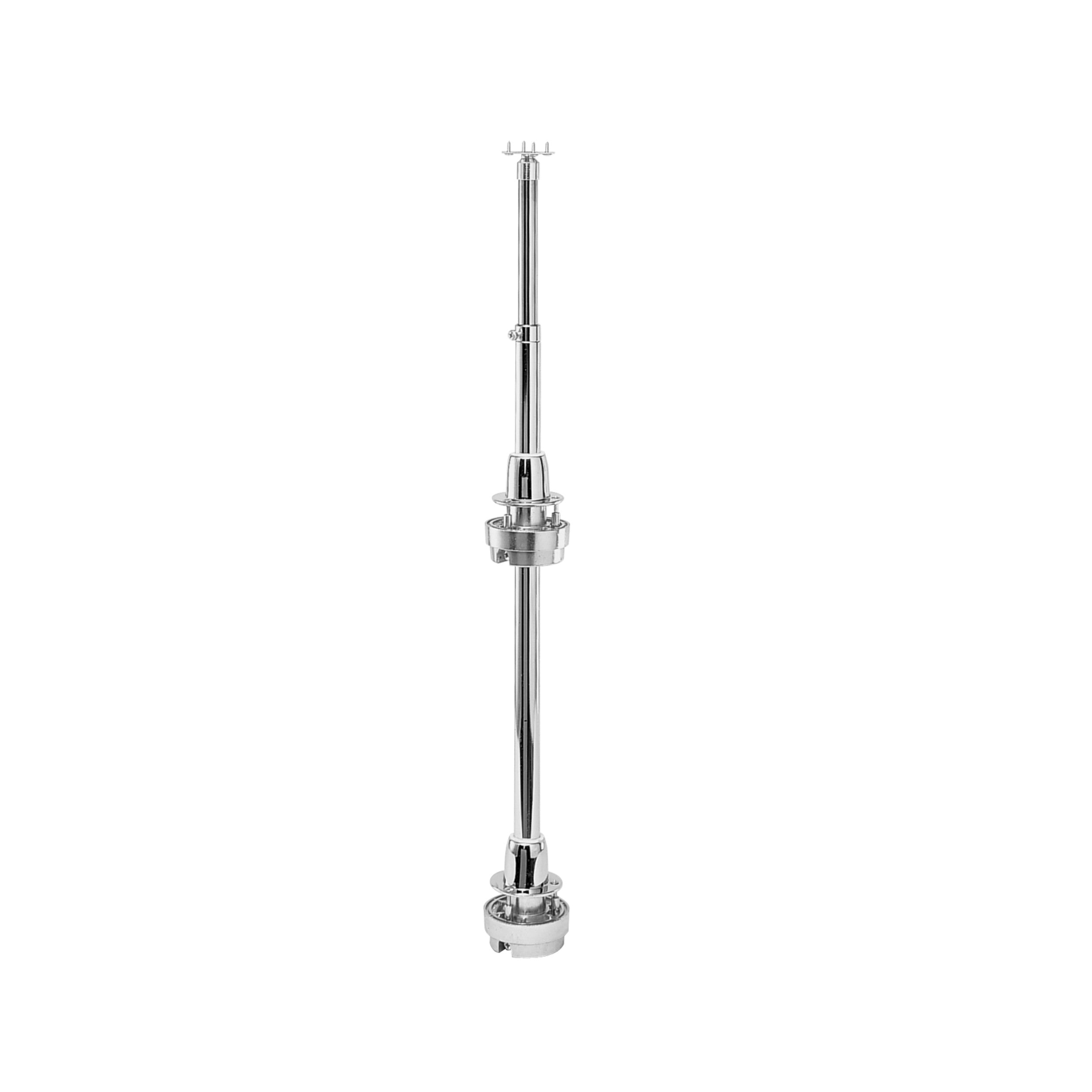 32 in Chrome Kidney Lazy Susans 2-Shelf Chrome 32 in (813 mm) W x