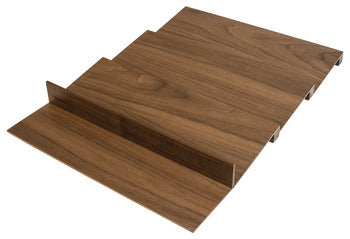 FINELINE STEPPED SPICE HOLDER, 18", WALNUT, 395.5 X 528 X 26MM