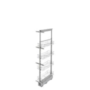 8 in Chrome Basket Pantry Pullout Soft Close Chrome  9.61 in (244 mm) W x 21.69 in (551 mm) D x 50.75 in (1289 mm) H