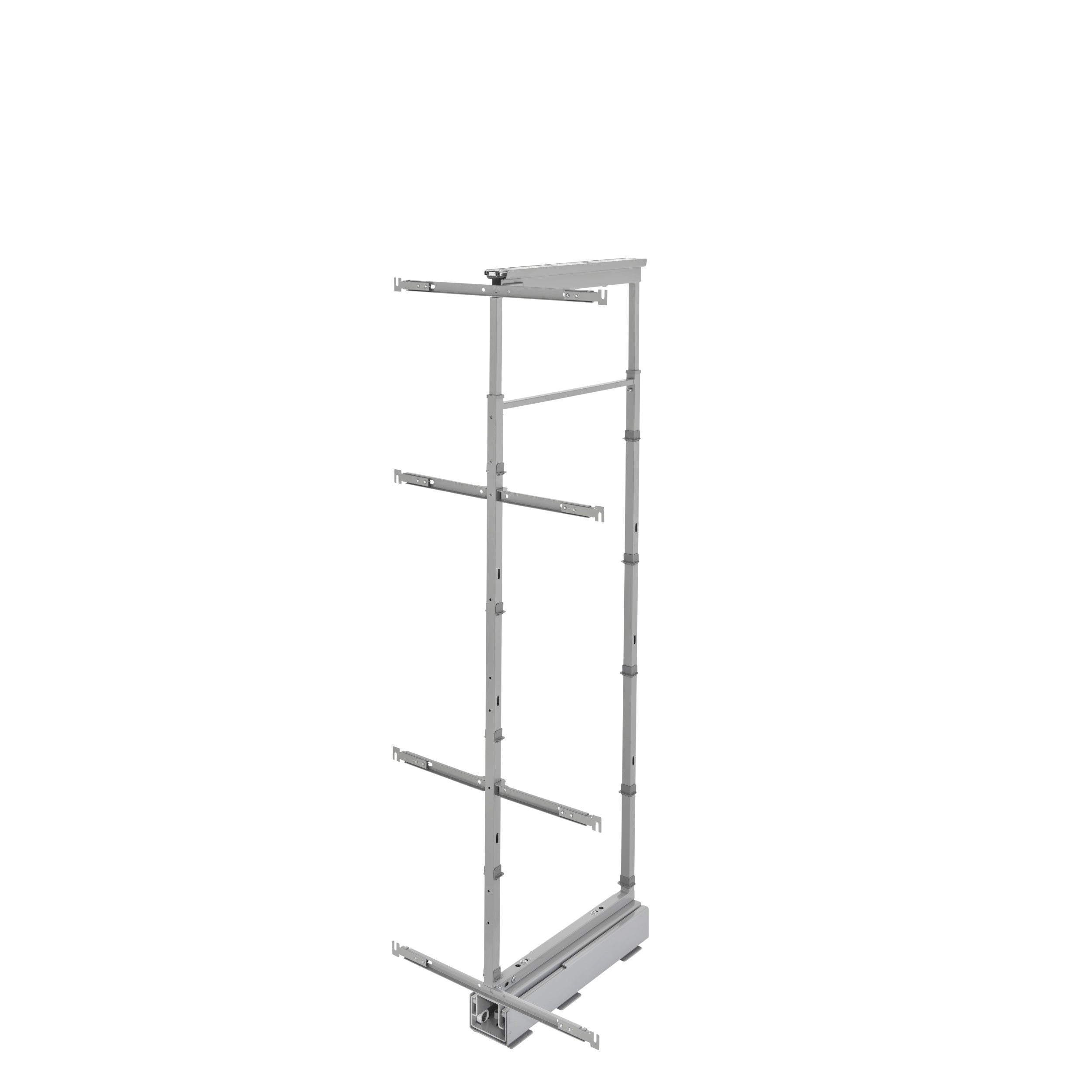 14 in Chrome Basket Pantry Pullout Soft Close Chrome  14.25 in (362 mm) W x 21.69 in (551 mm) D x 58.25 in (1480 mm) H