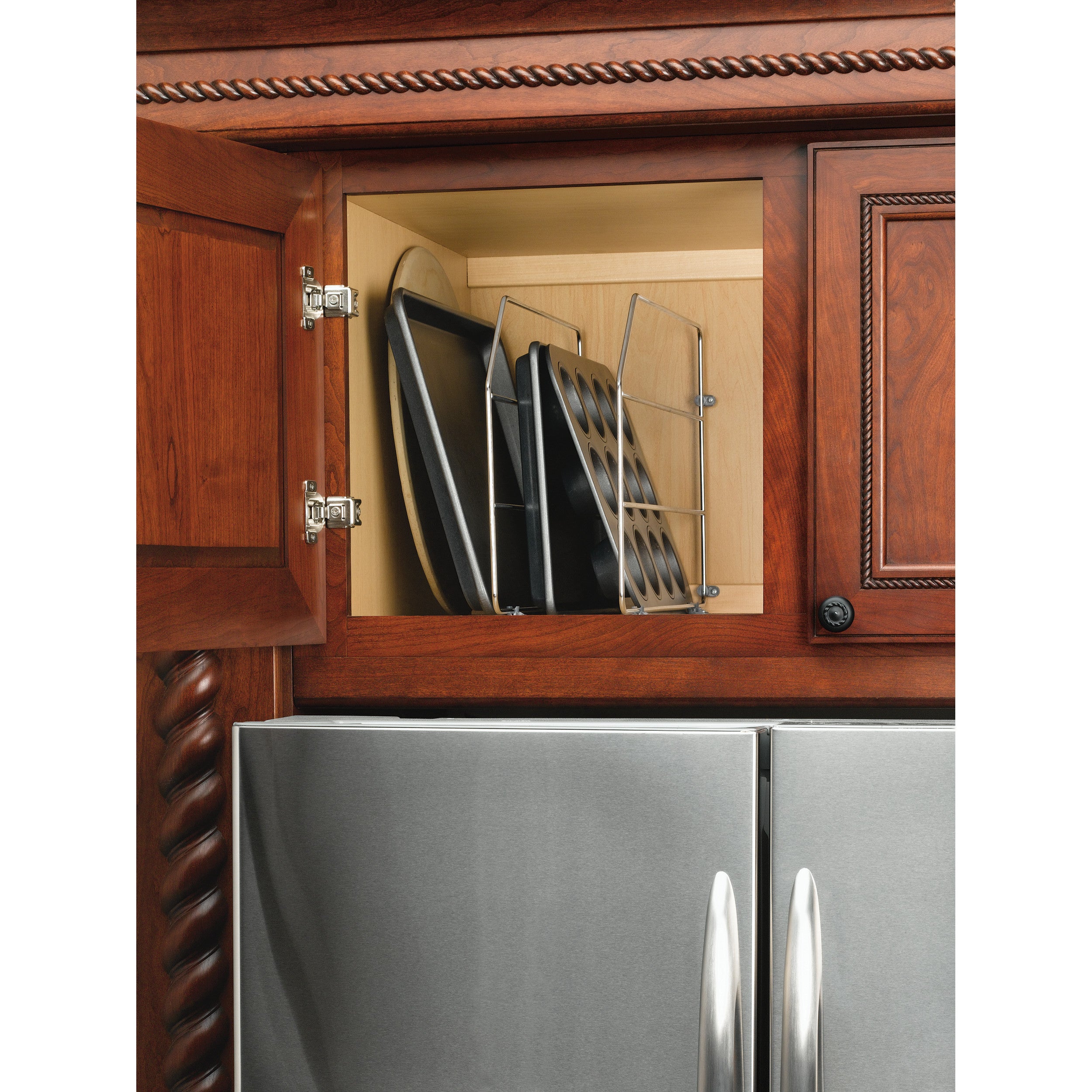 18 in Bakeware Organizer Chrome  0.75 in (19 mm) W x 20 in (508 mm) D x 18 in (457 mm) H
