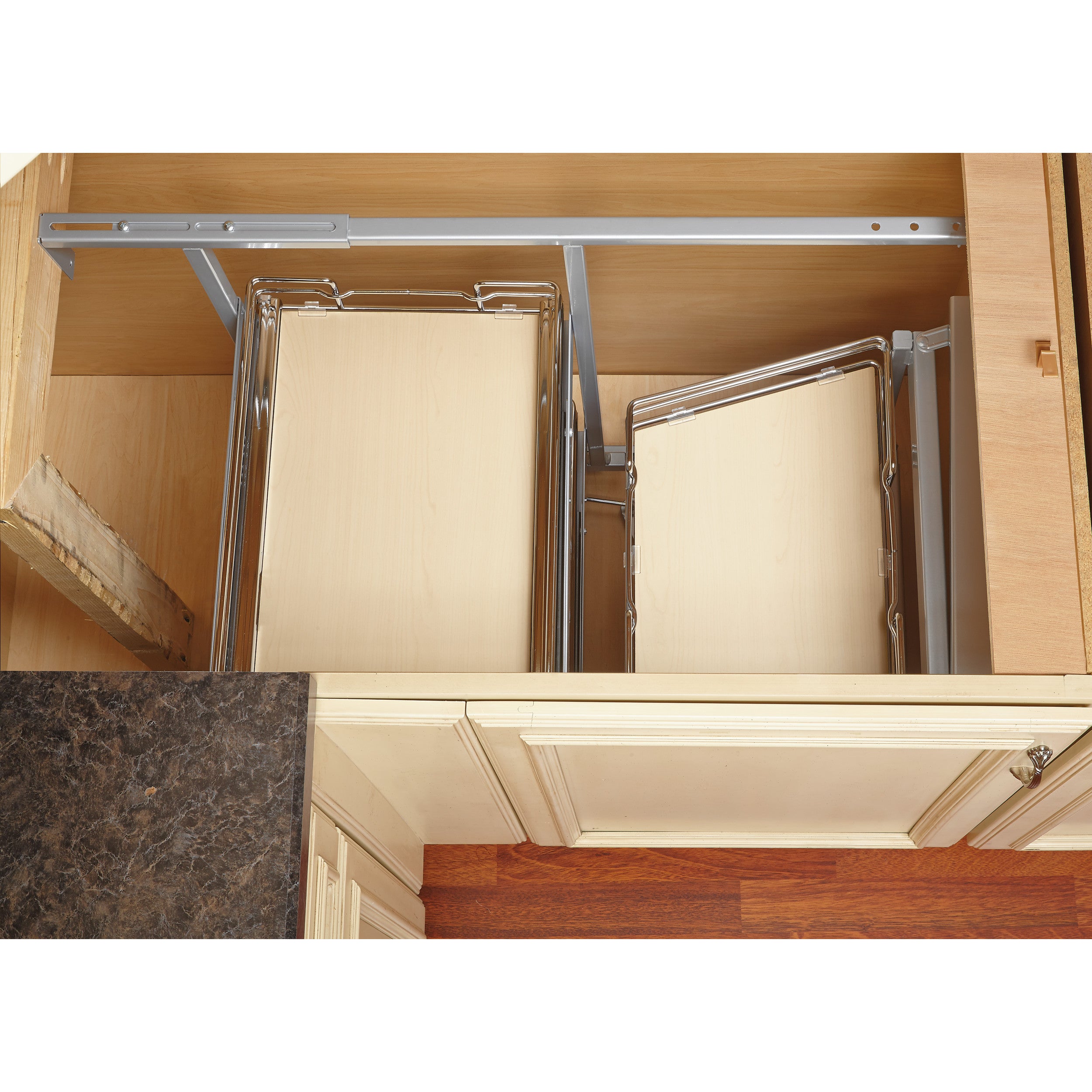 18 in Two-Tier Organizer for a Blind Right Chrome  16 in (406 mm) W x 34 in (864 mm) D x 26.65 in (677 mm) H