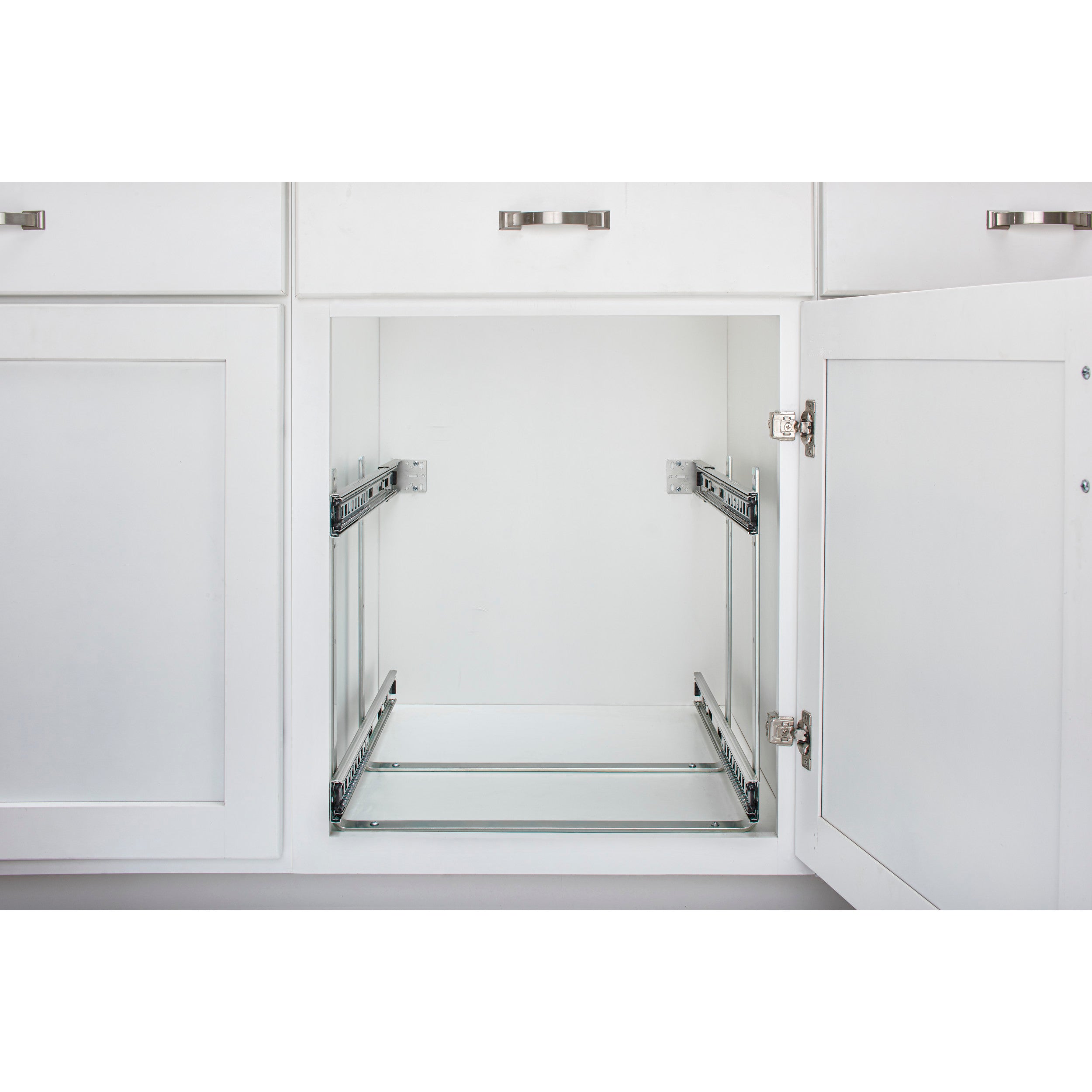 21 in Two-Tier Cookware Organizer Chrome  20.75 in (527 mm) W x 22 in (559 mm) D x 18.13 in (461 mm) H
