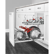 21 in Two-Tier Cookware Organizer Chrome  20.75 in (527 mm) W x 22 in (559 mm) D x 18.13 in (461 mm) H