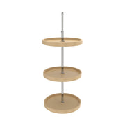 18 in Almond Polymer Full Circle Lazy Susans 3-Shelf Almond  18 in (457 mm) W x 18 in (457 mm) D x 38 in (965 mm) H