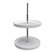20 in White Polymer Full Circle Lazy Susans 2-Shelf White  20 in (508 mm) W x 20 in (508 mm) D x 26 in (660 mm) H