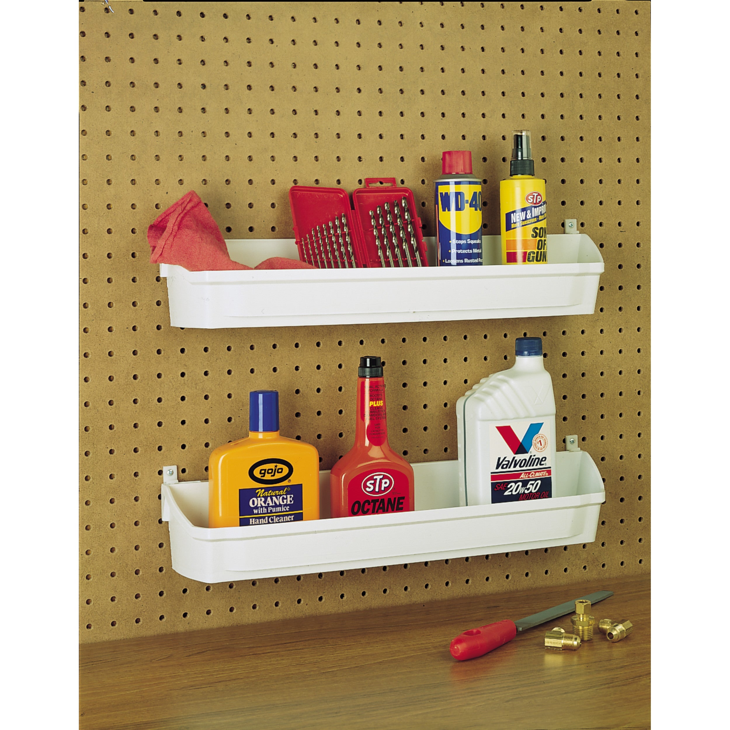 8 in Door Storage Bins Set (White) White  7.88 in (200 mm) W x 4.25 in (108 mm) D x 3.56 in (90 mm) H