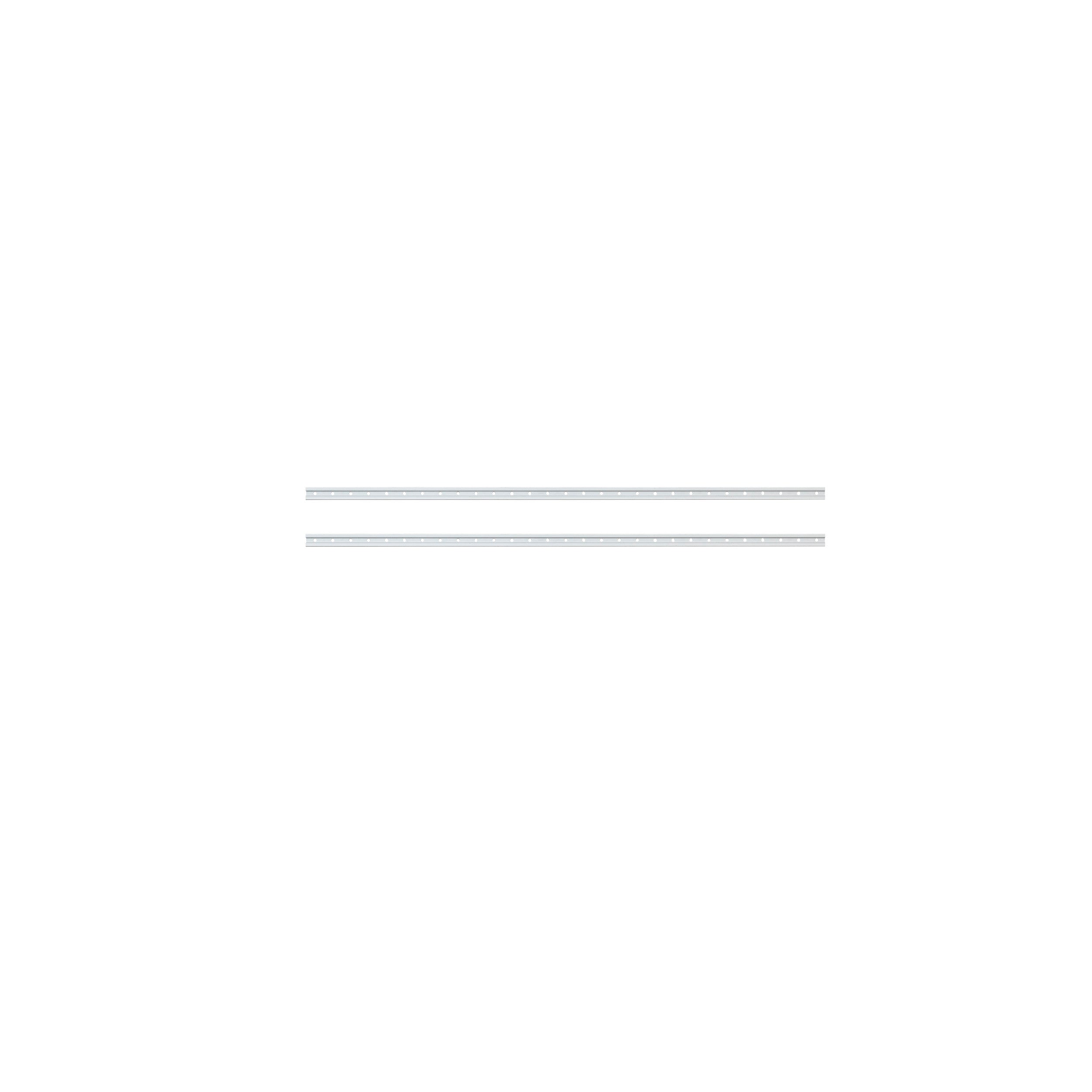58 in Adjustable Rail System Silver  0.5 in (13 mm) W x 0.13 in (3 mm) D x 58 in (1473 mm) H
