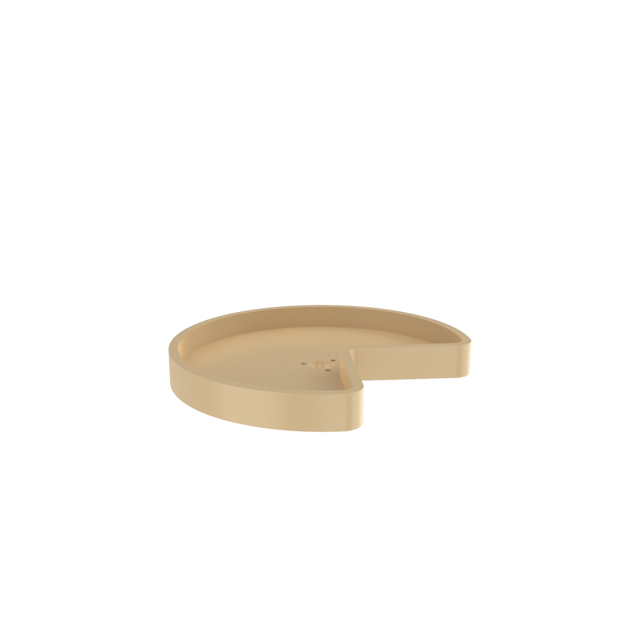 18 in Almond Polymer Kidney Lazy Susan Shelf Only Almond  18 in (457 mm) W x 18 in (457 mm) D x 1.3 in (33 mm) H