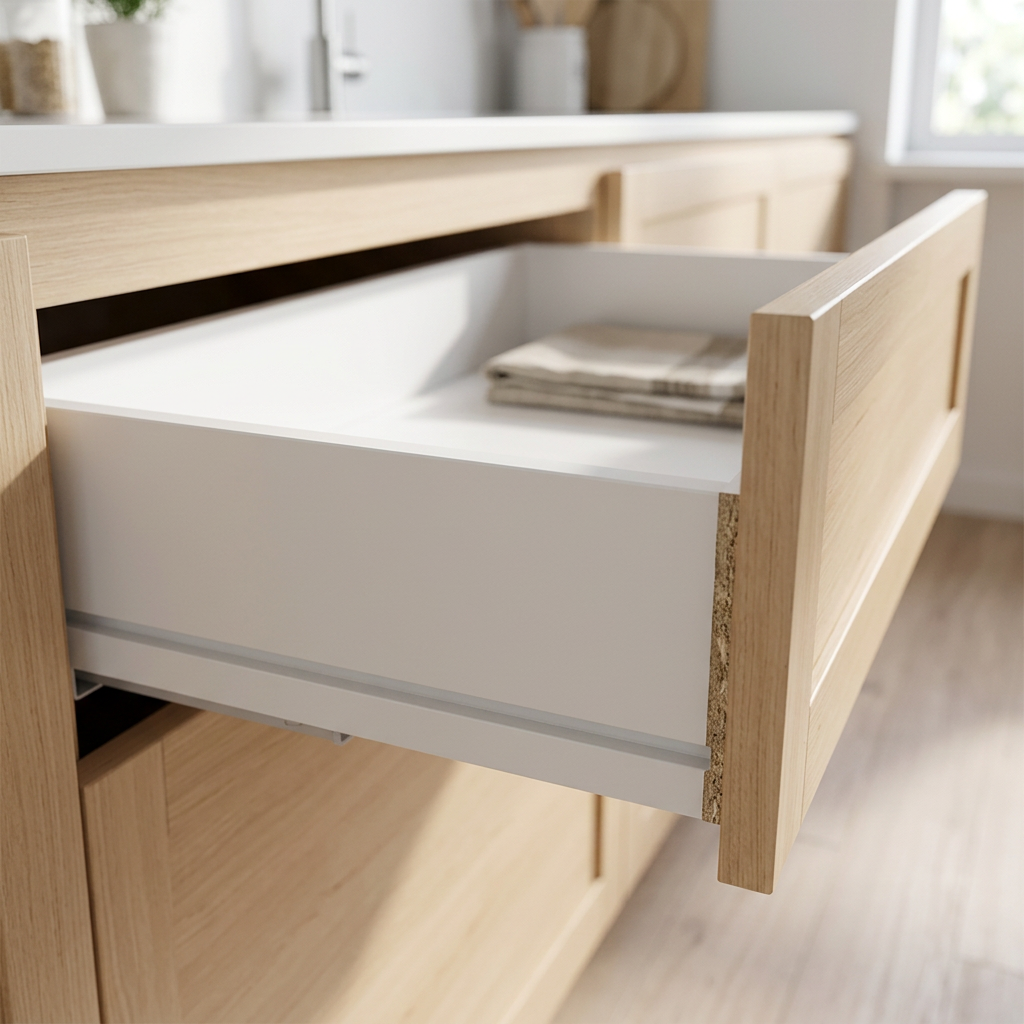 White Melamine Drawer Side, 1/2" (Multiple Sizes)