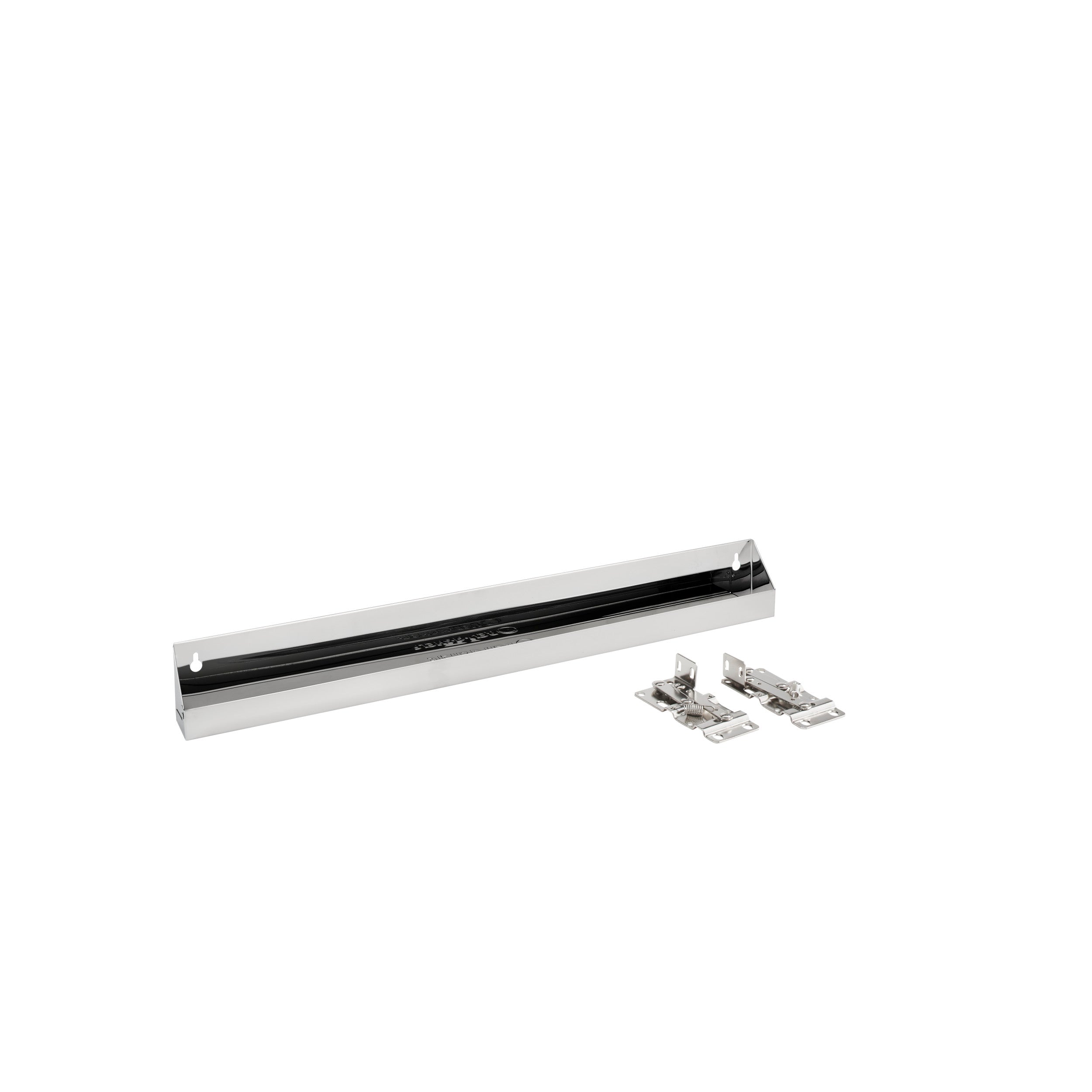 25 in Stainless Steel Tip-Out Tray Silver  25 in (635 mm) W x 1.69 in (43 mm) D x 3 in (76 mm) H