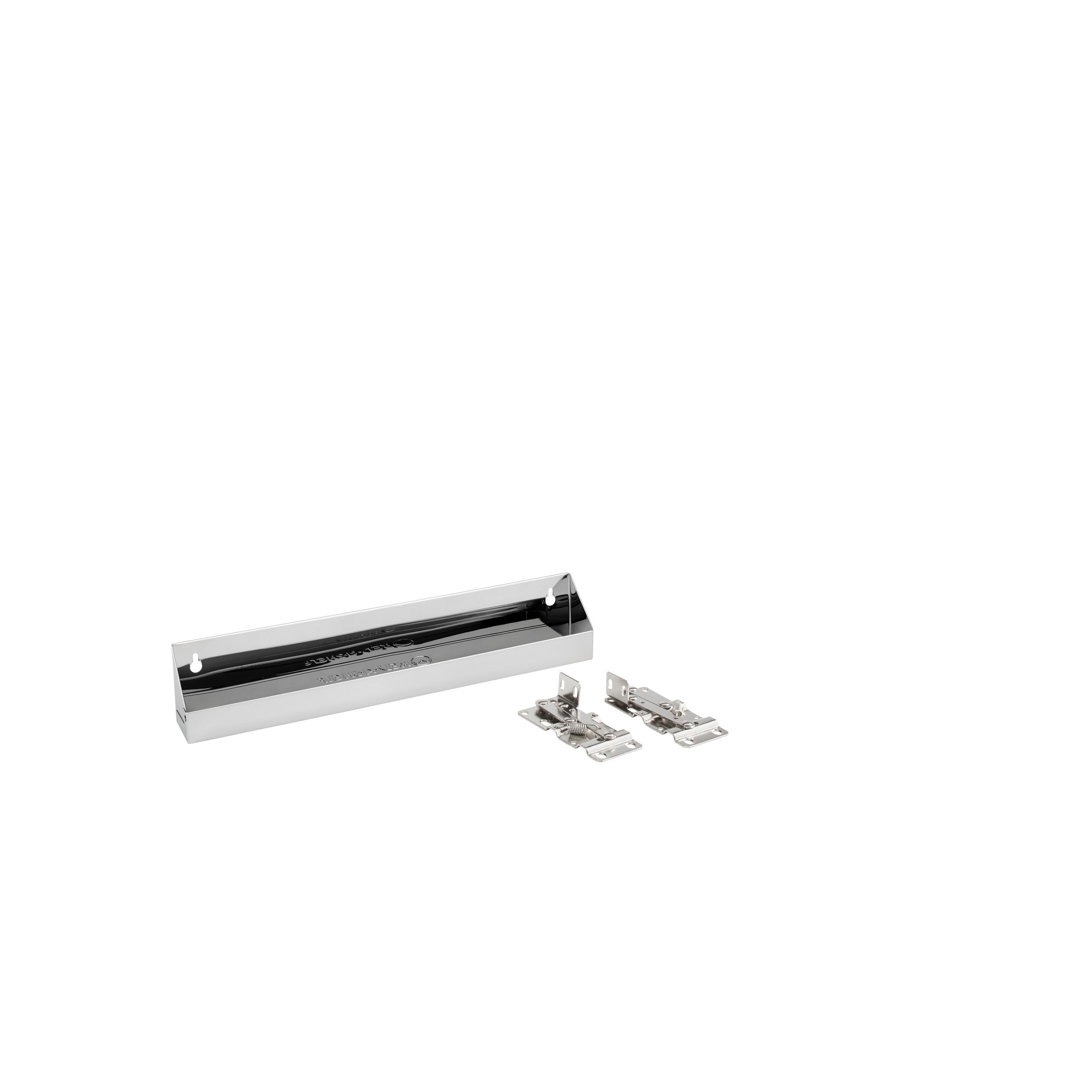 16 in Stainless Steel Tip-Out Tray Silver  16 in (406 mm) W x 2.13 in (54 mm) D x 3 in (76 mm) H