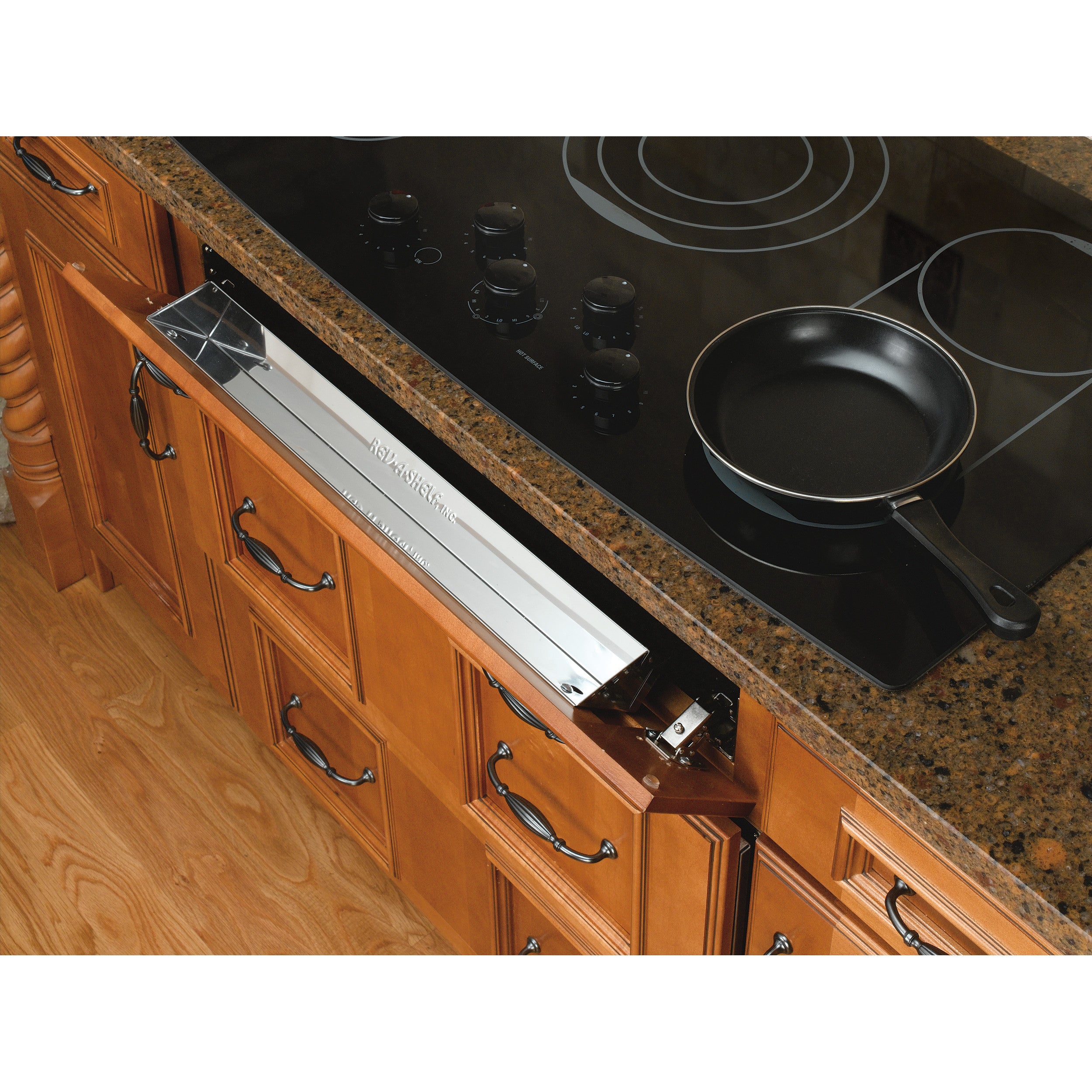 31 in Stainless Steel Tip-Out Tray Silver  31 in (787 mm) W x 2.13 in (54 mm) D x 3 in (76 mm) H