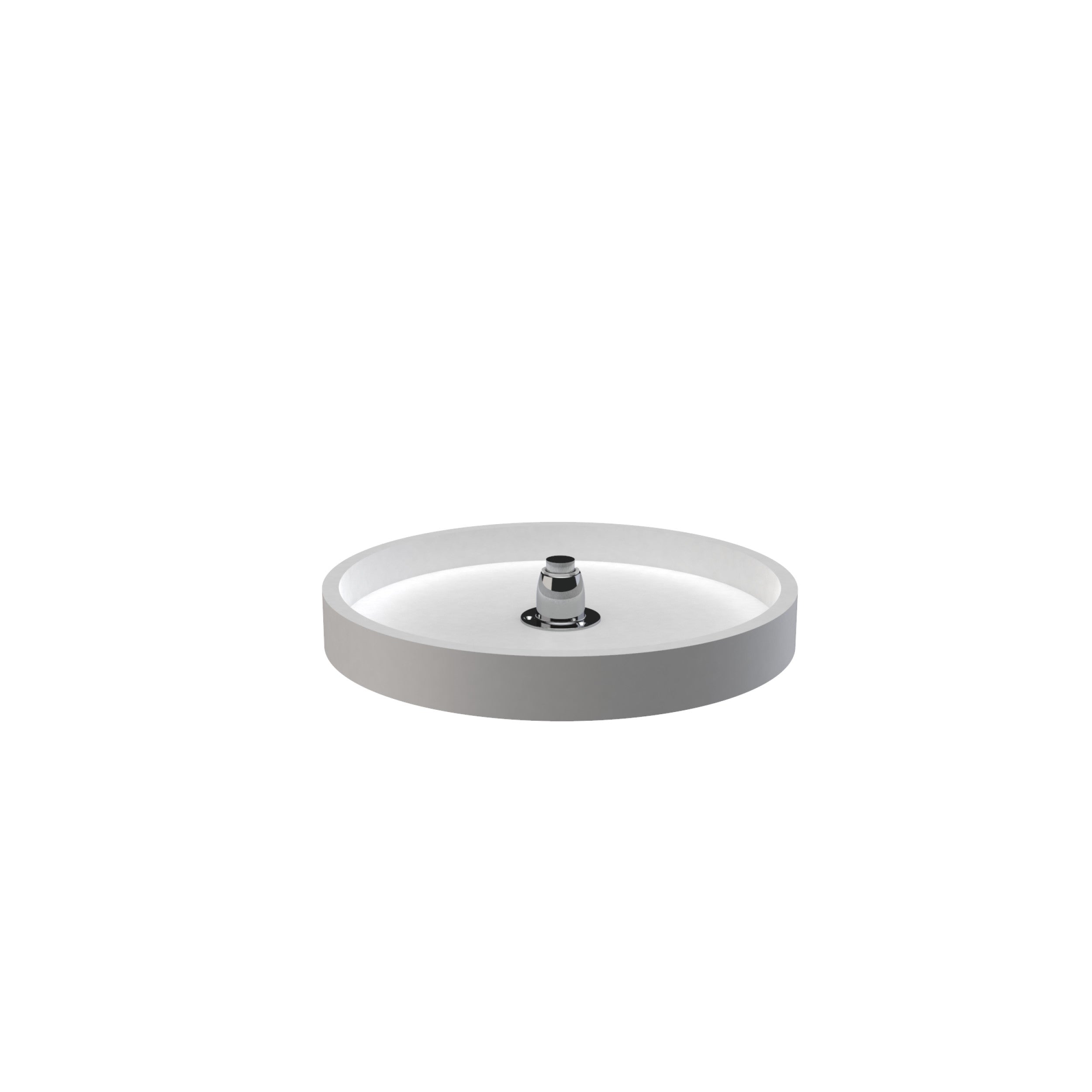 16 in White Polymer Full Circle Lazy Susan w/bottom mount White  16 in (406 mm) W x 16 in (406 mm) D x 5 in (127 mm) H