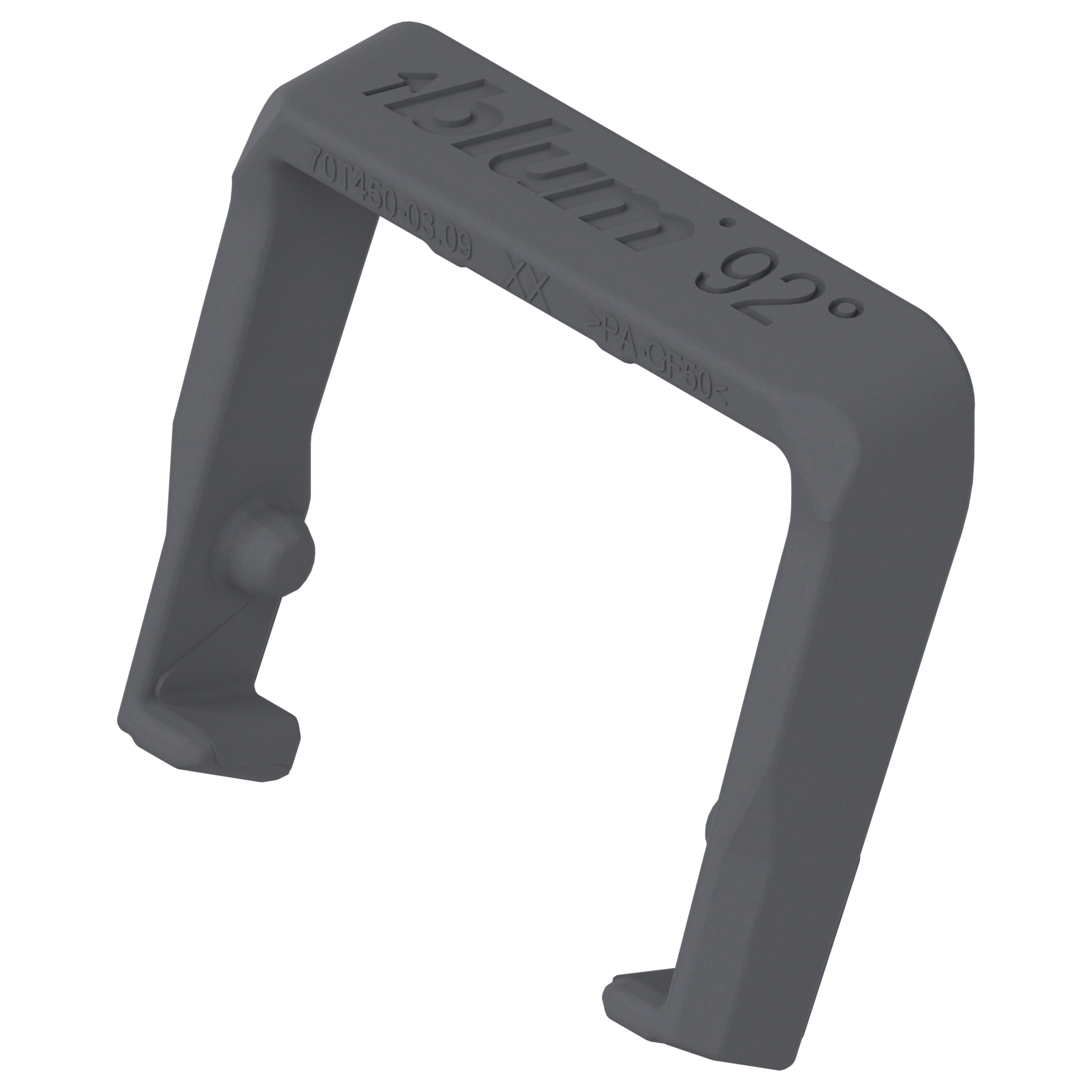 Blum CLIP top BLUMOTION/CLIP top 110° hinges for thin fronts accessories Angle restriction clip 92° R7037 Dust Grey