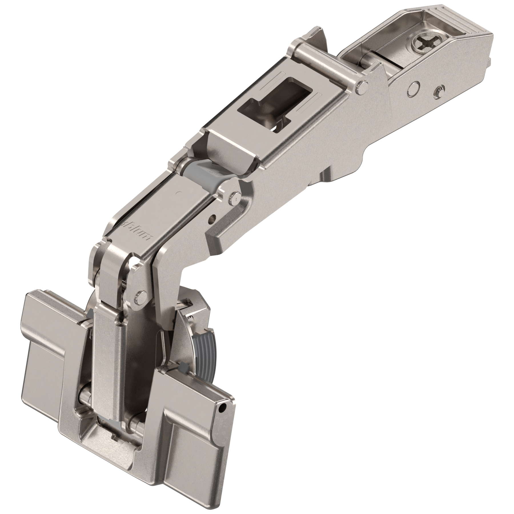 Blum CLIP top wide angled hinge 170°, full overlay application, free swing, hinge cup: INSERTA
