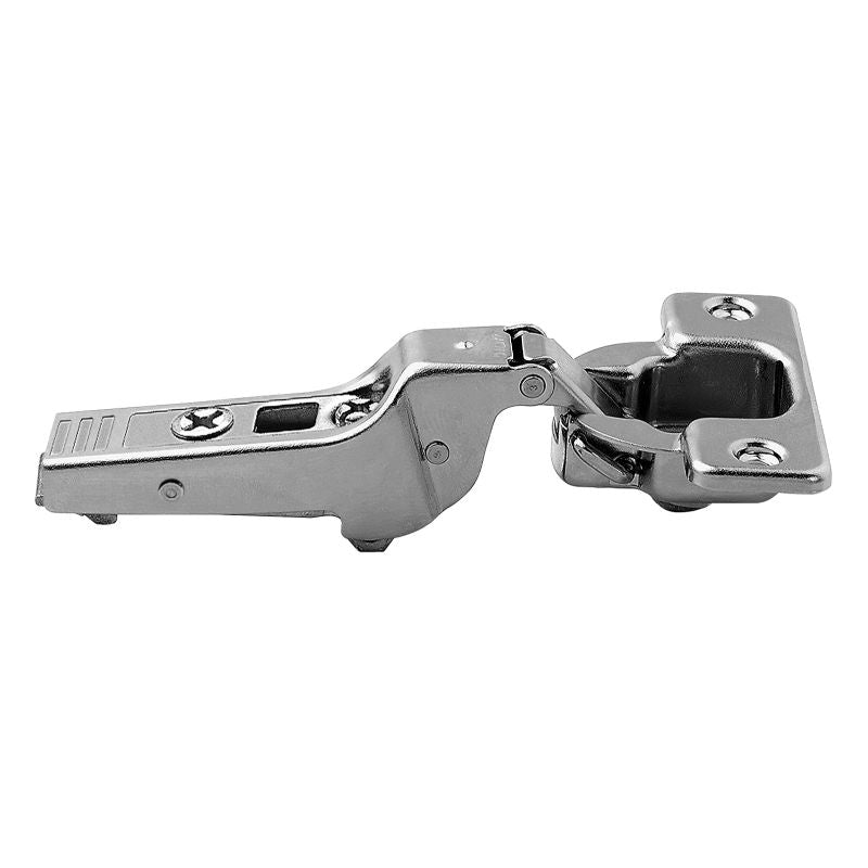 Blum CLIP top thick door hinge 95°, half overlay application, free swing, hinge cup: screw-on
